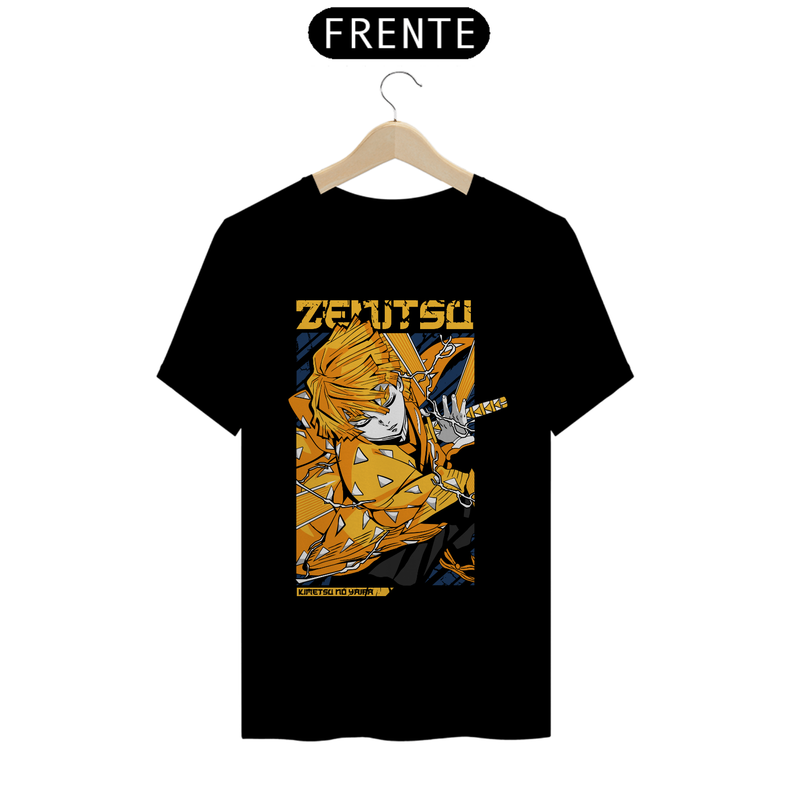 Nome do produto: Camiseta Unissex: Zenitsu Agatsuma