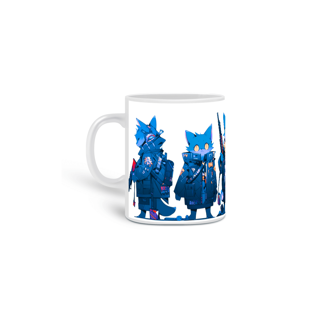 Nome do produto: Caneca Gatos Segurança Fofos
