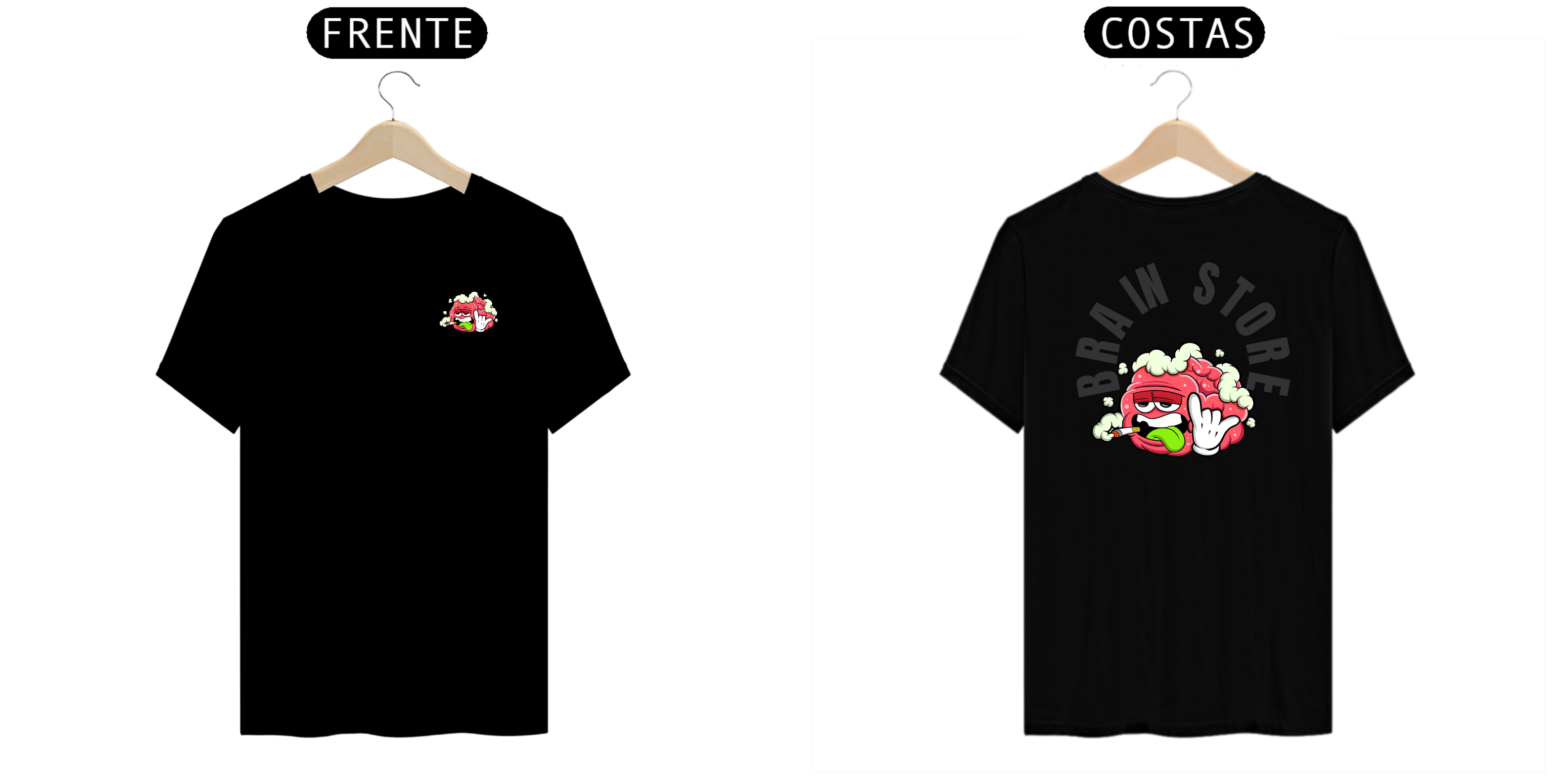 Nome do produto: CAMISA BRAIN STORE PREMIUM DESENHO ESTAMPA FRENTE E VERSO
