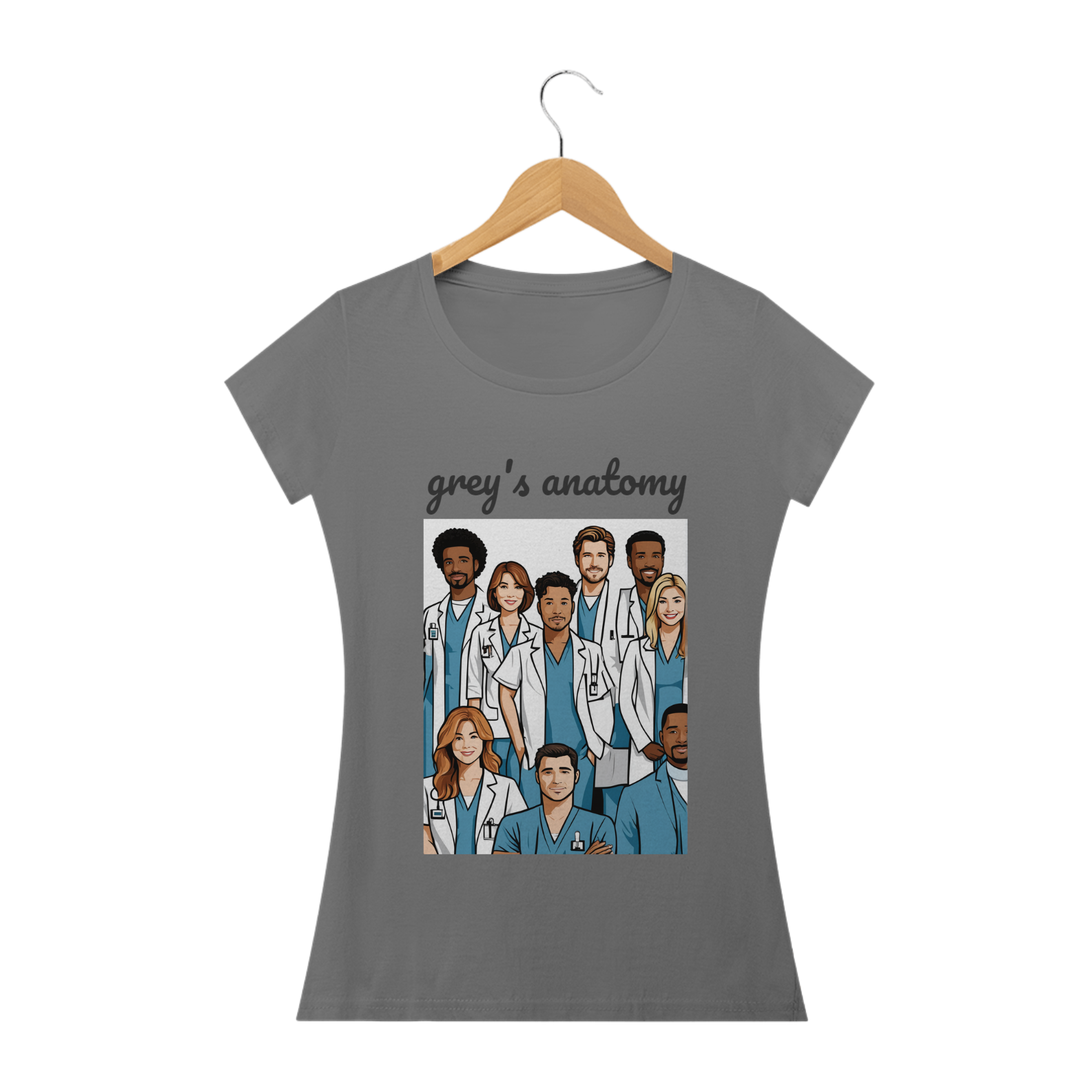 Nome do produto: CAMISA BABY LONG GREY\'S ANATOMY 