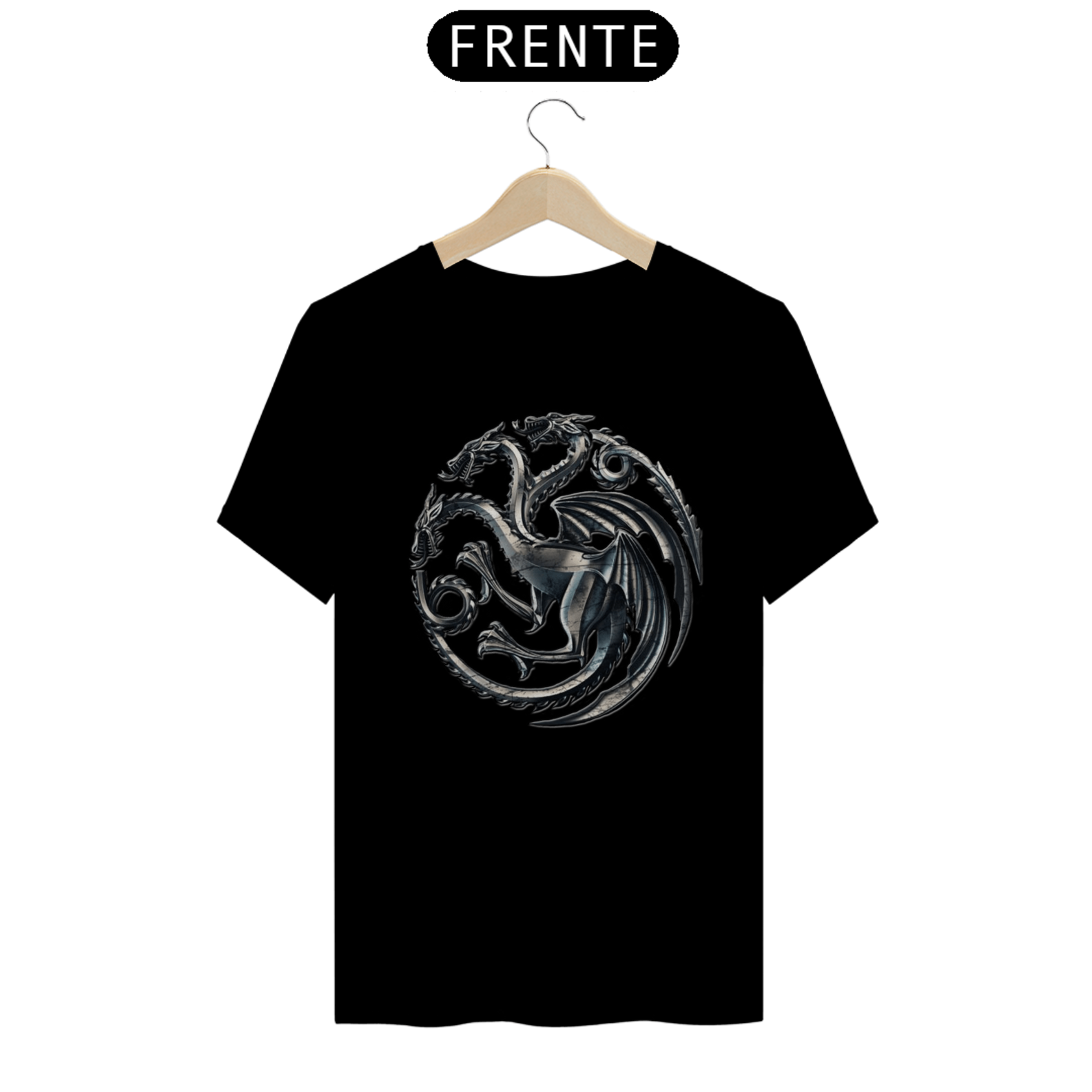 Nome do produto: Camiseta T-Shirt Classic Unissex / Game Of Thrones Os 3 Dragões