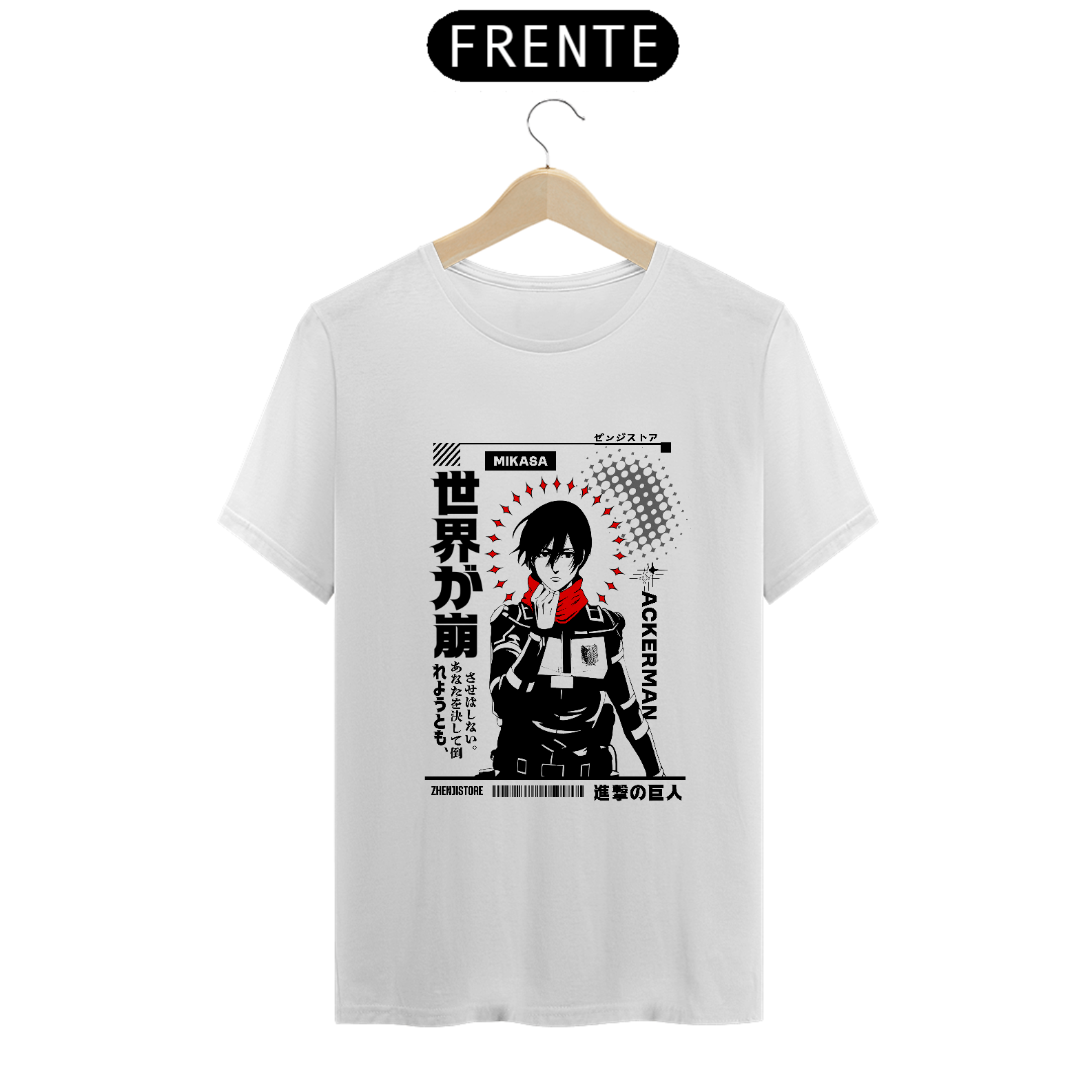 Camiseta Shingeki no Kyojin - Mikasa 