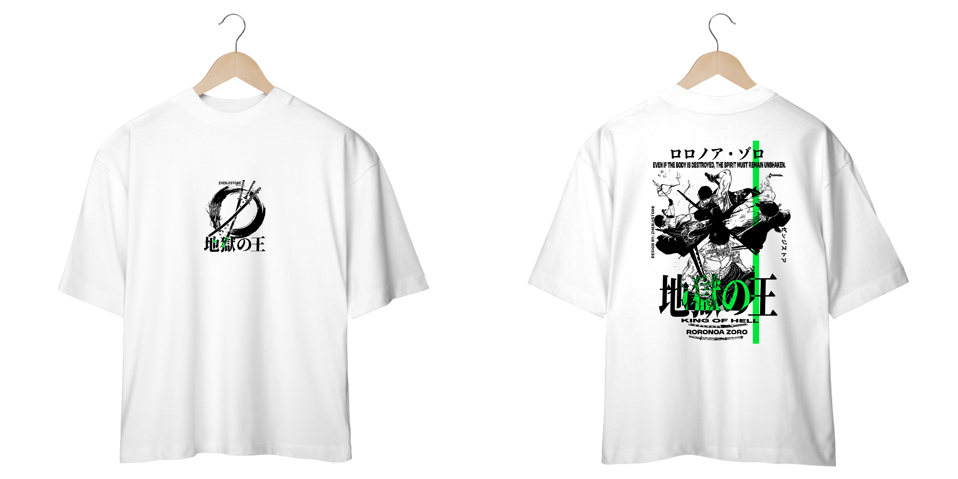 Oversize One Piece frente e verso - Zoro