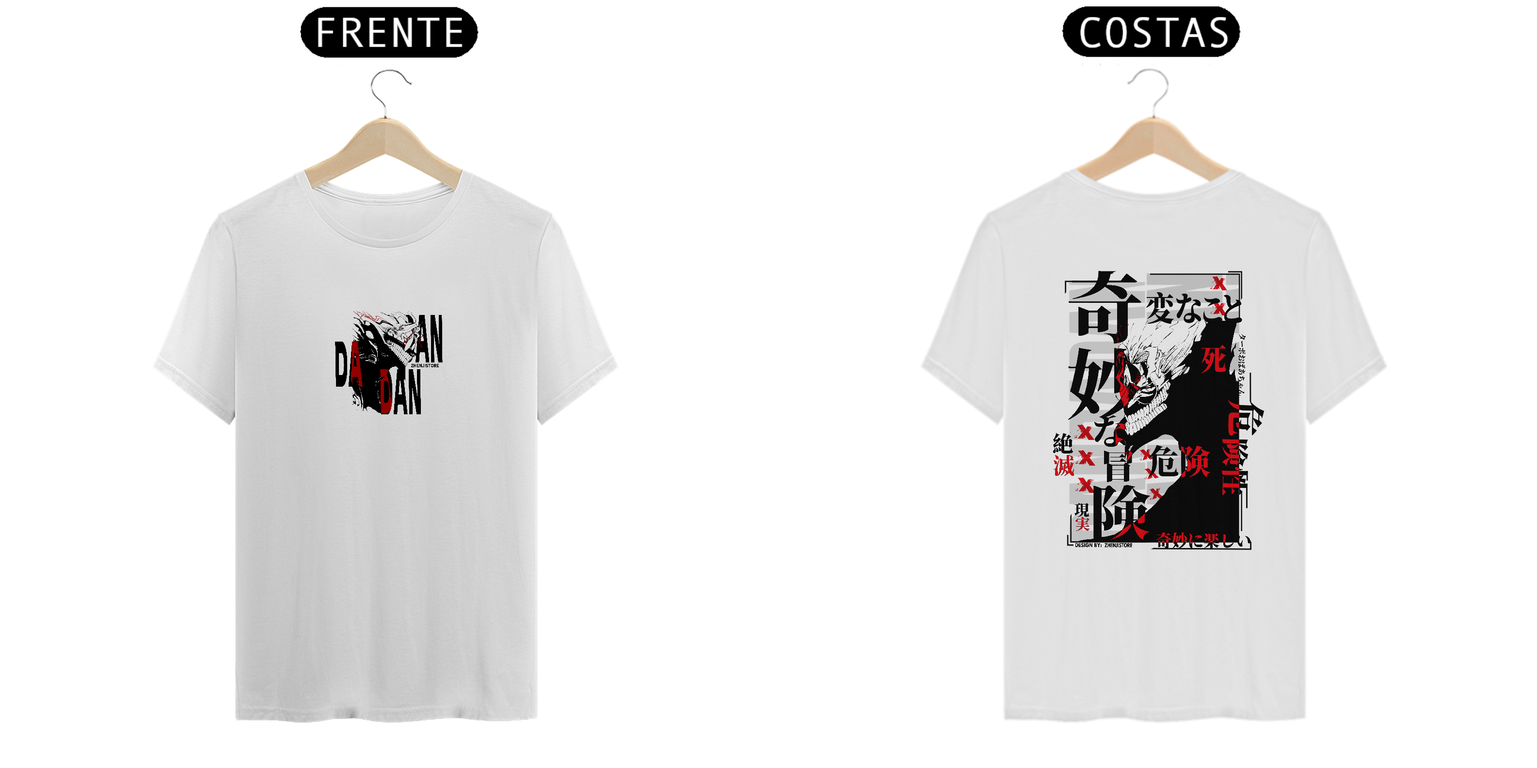 Camiseta Dandadan frente e verso - Okarun