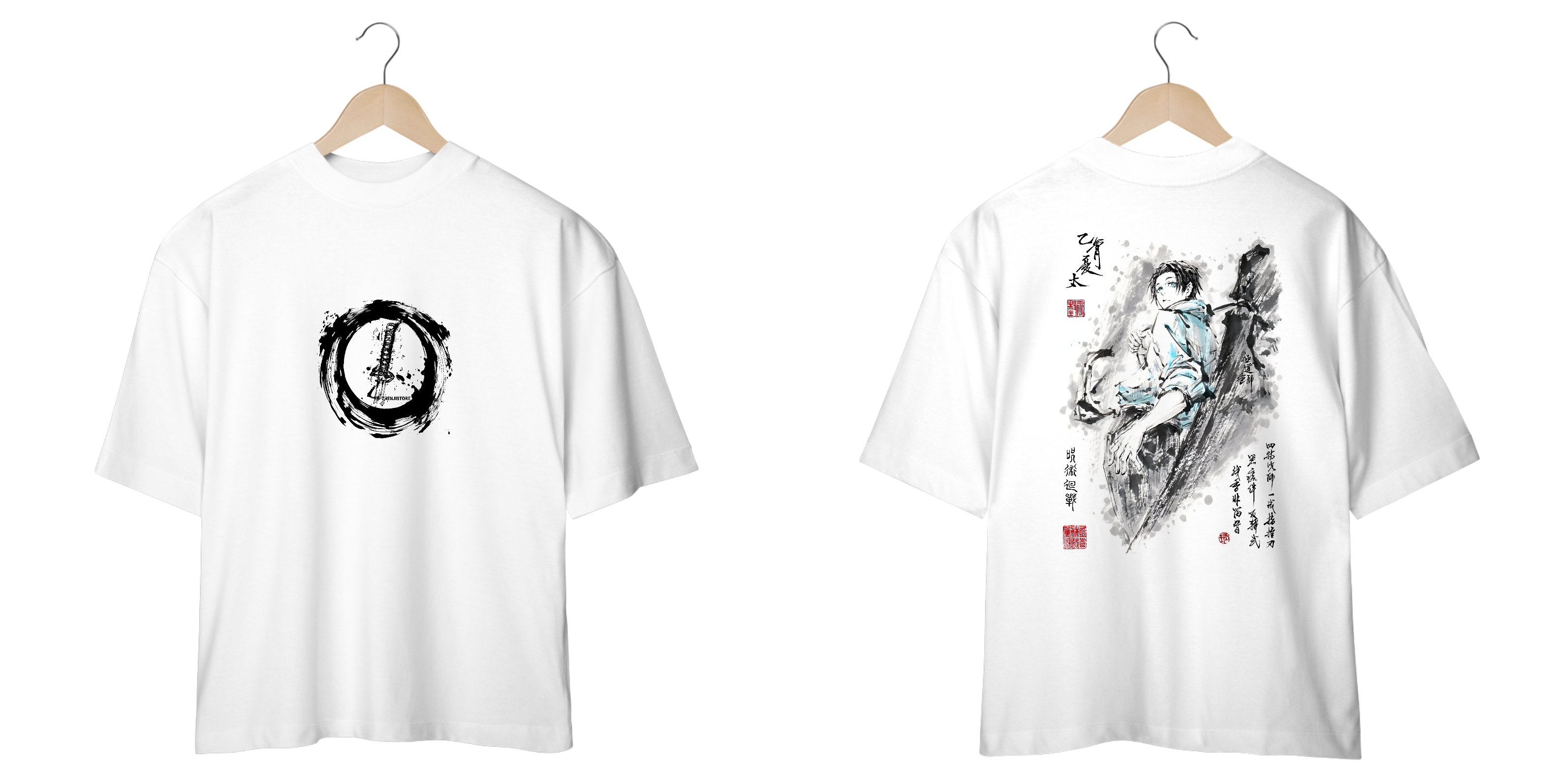 Oversize frente e verso Okkotsu aesthetic