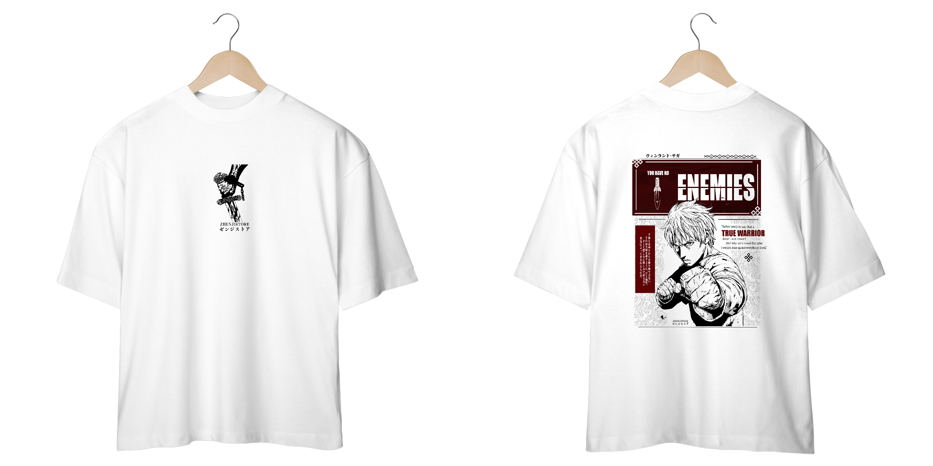 Oversize frente e verso True Warrior Viking