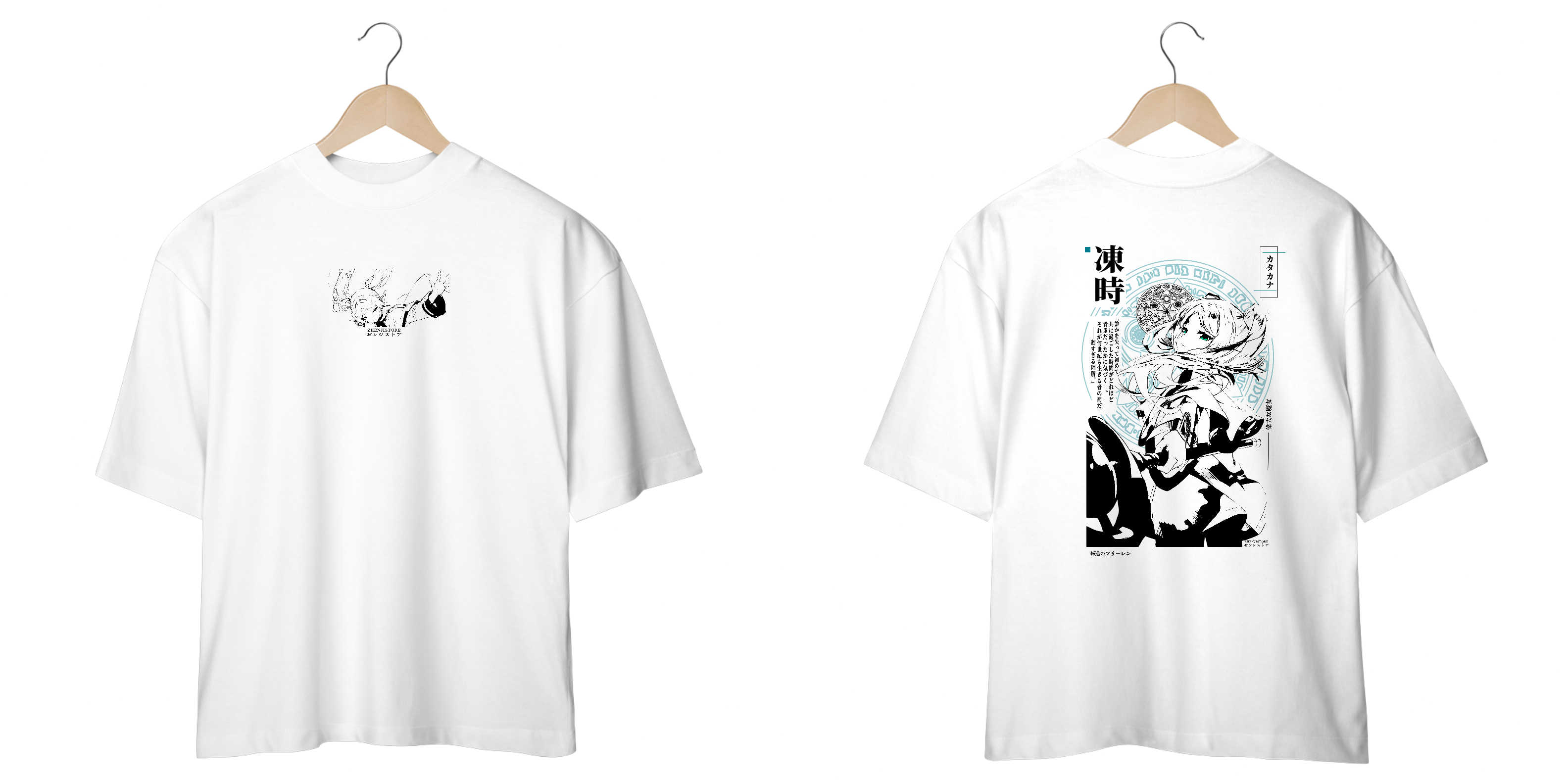 Oversize frente e verso Grande Maga Frieren