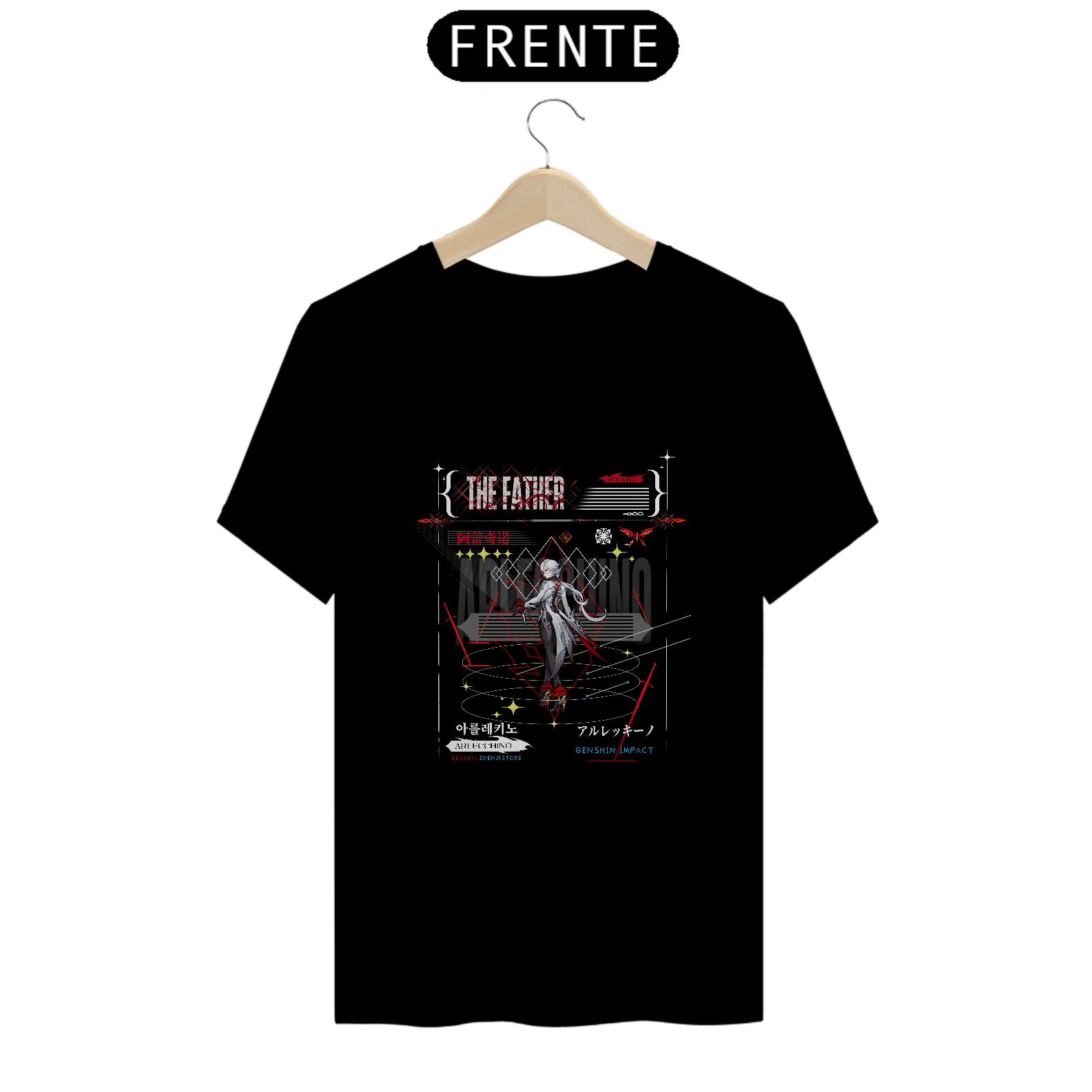 Camiseta Genshin Impact - Alercchino Dark Colors