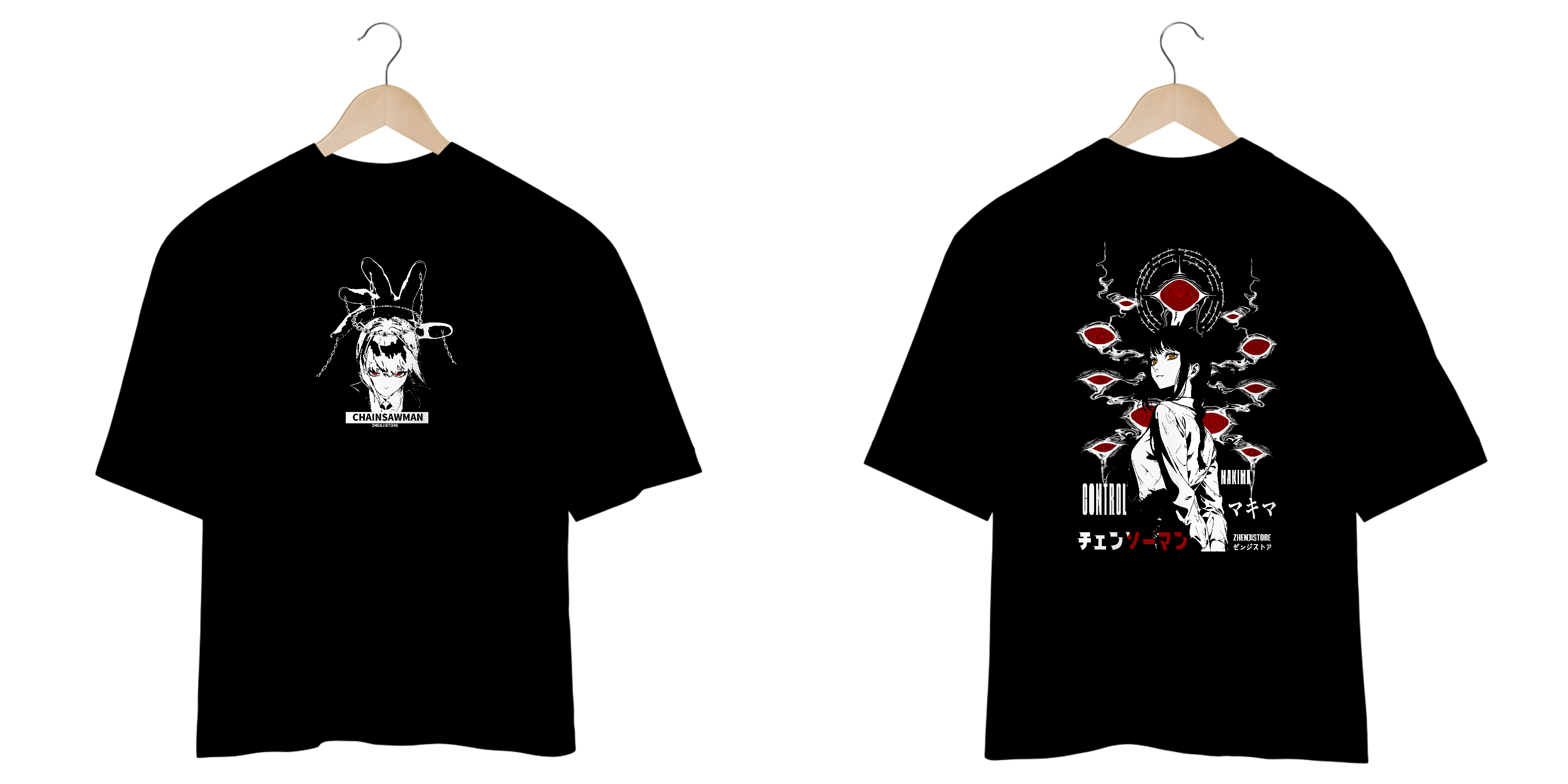 Oversize Chainsawman frente e verso - Makima dark color