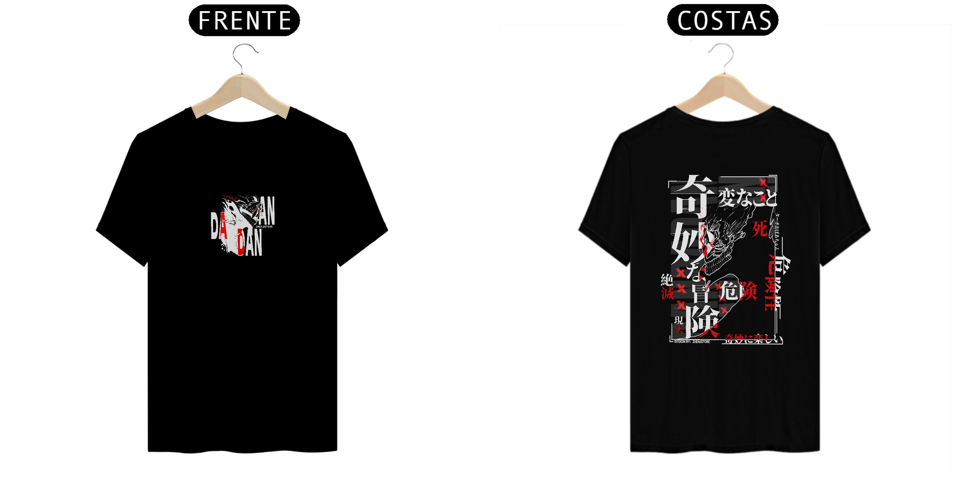 Camiseta Dandadan frente e verso - Okarun dark color