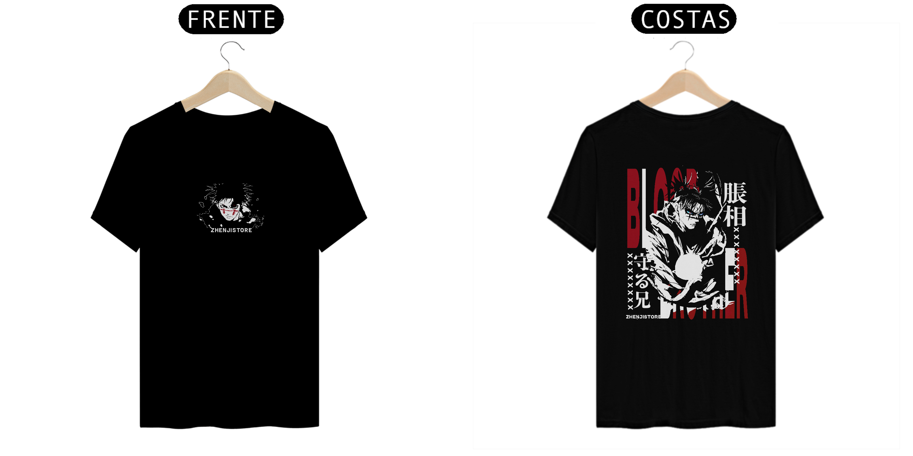 Camiseta frente e verso Blood Brother Choso - dark colors