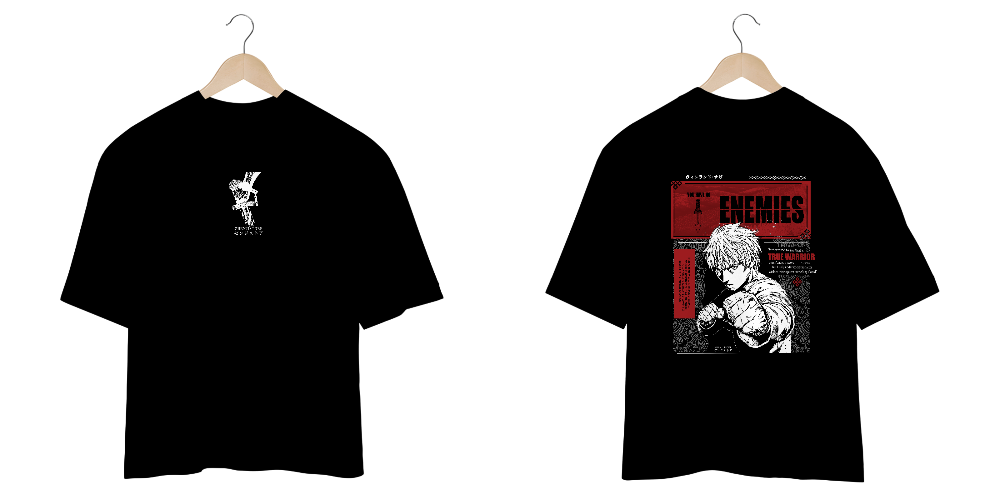 Oversize frente e verso True Warrior Viking - dark color