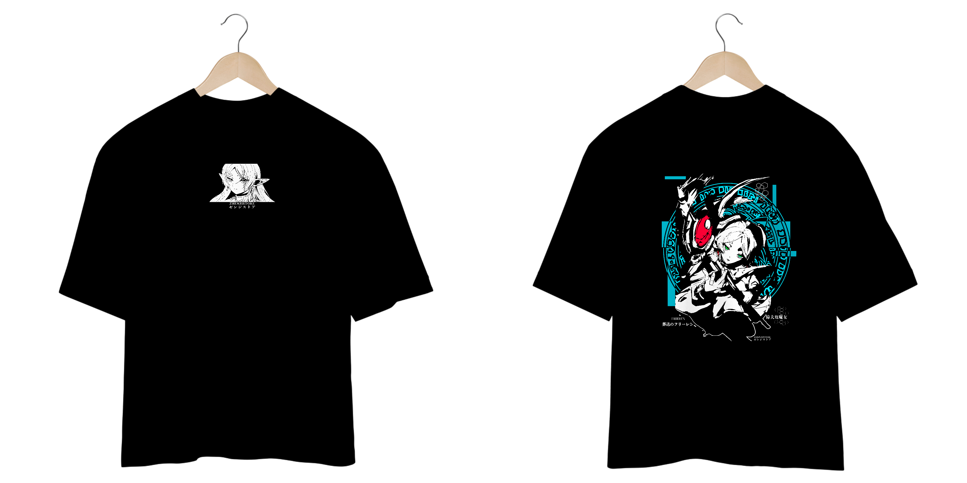 Oversize frente e verso Maga Élfica - dark color