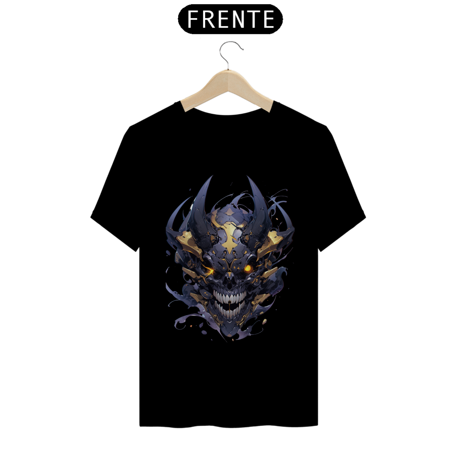 Nome do produto: camiseta cranio demoniaco 
