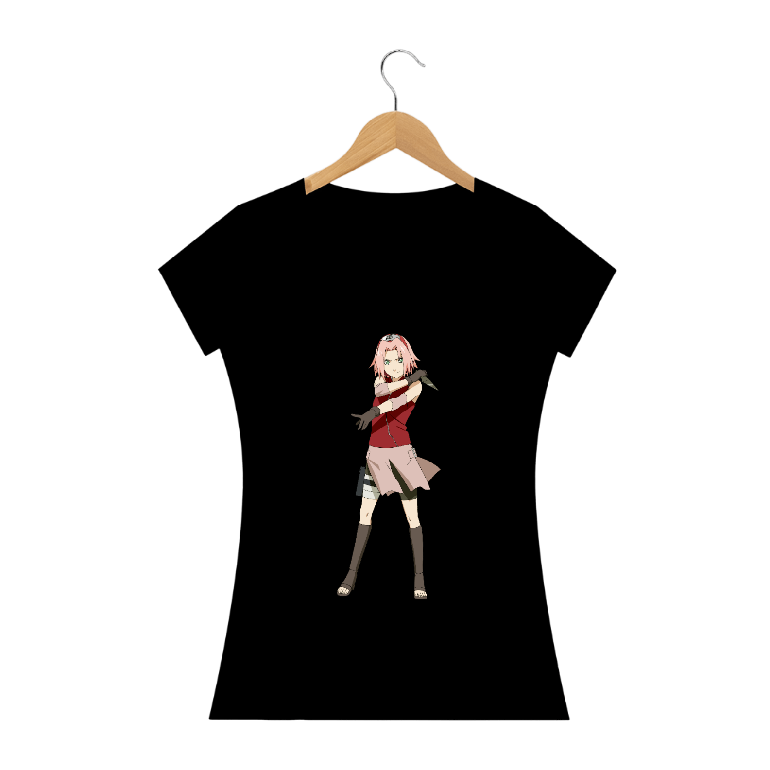 Nome do produto: Camiseta Feminina - Naruto (Sakura)