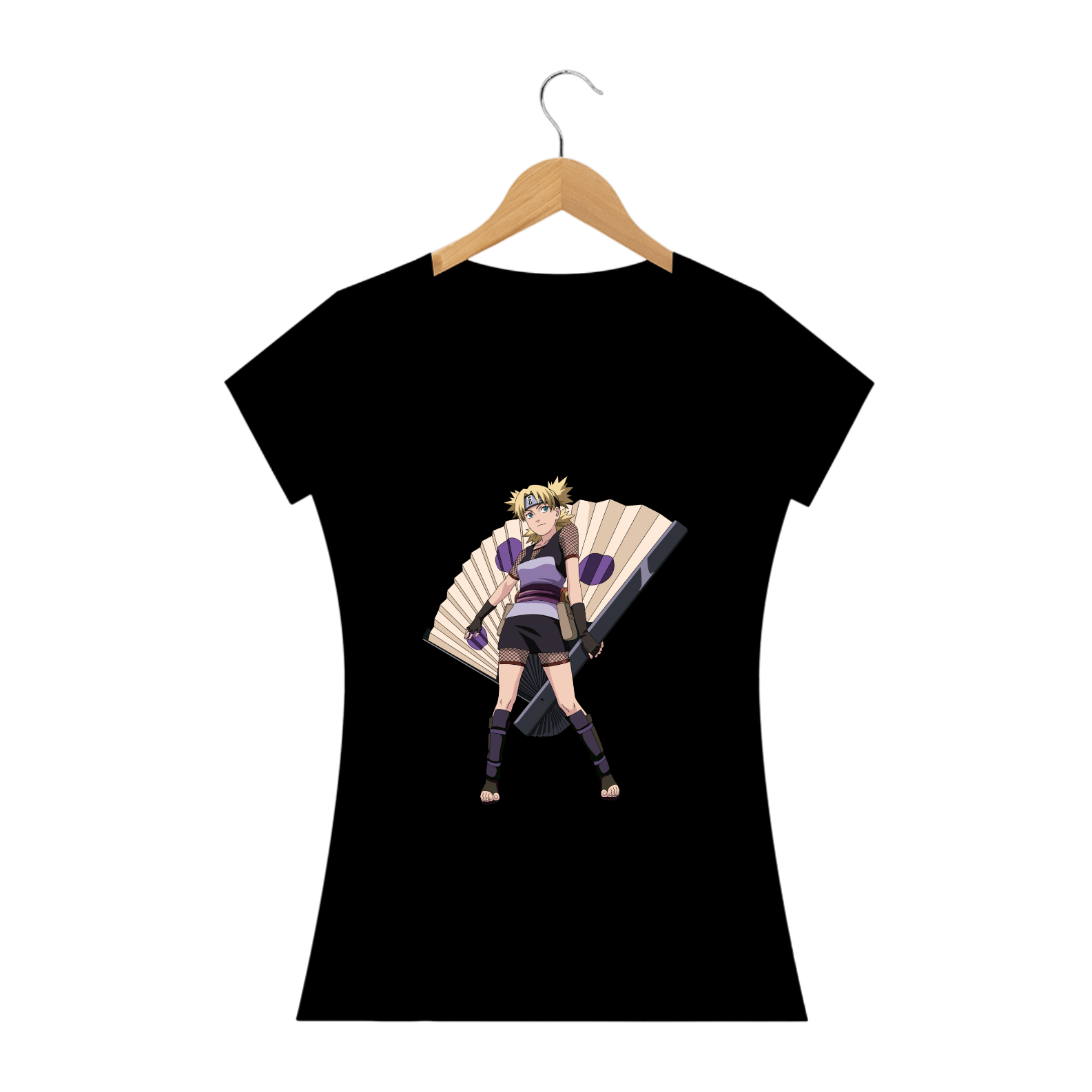 Nome do produto: Camiseta Feminina - Naruto (Temari)