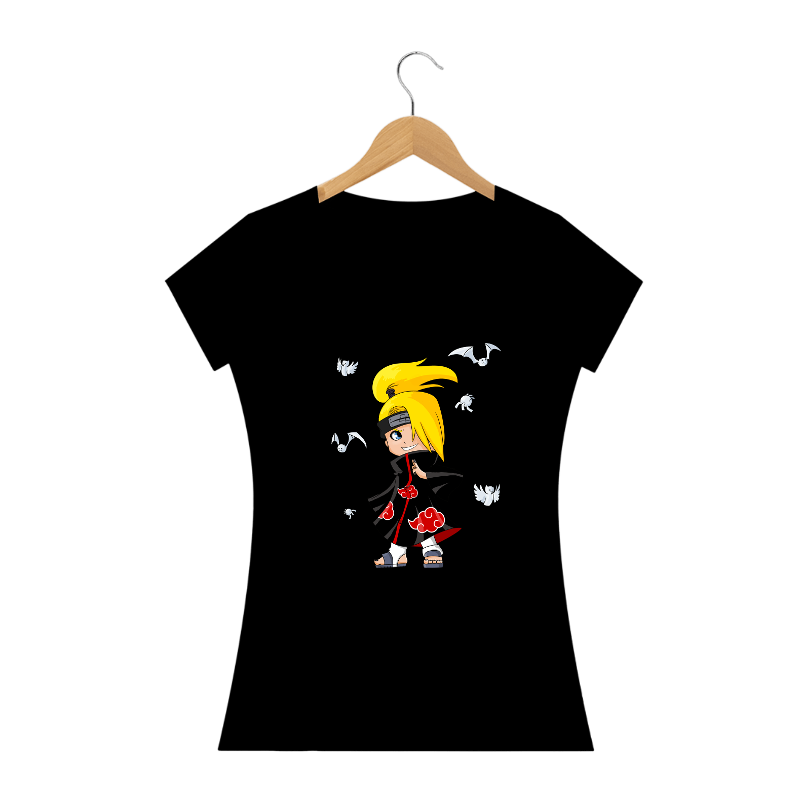 Nome do produto: Camiseta Feminina - Naruto (Deidara)