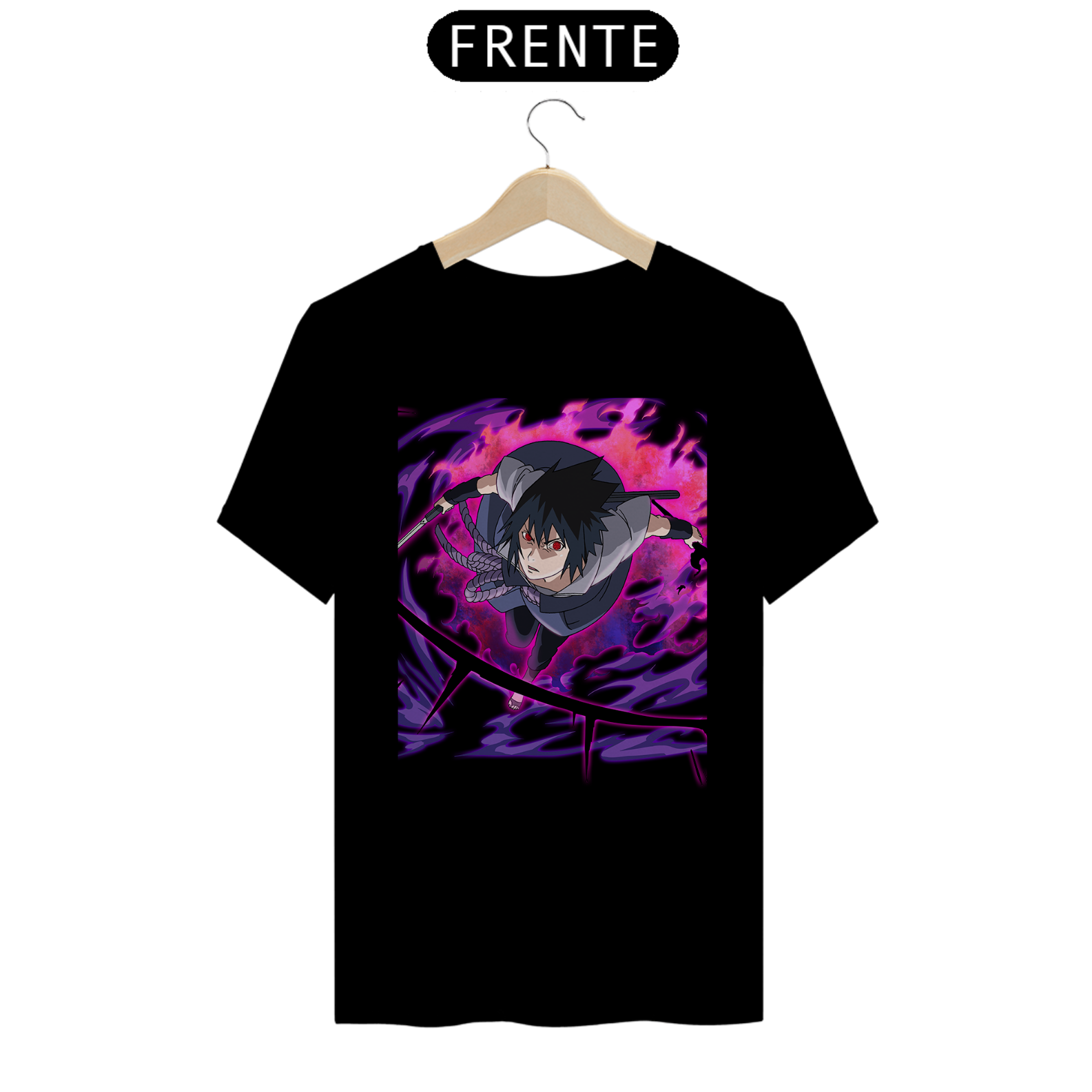 Nome do produto: Camisa Masculina - Naruto (Sasuke)