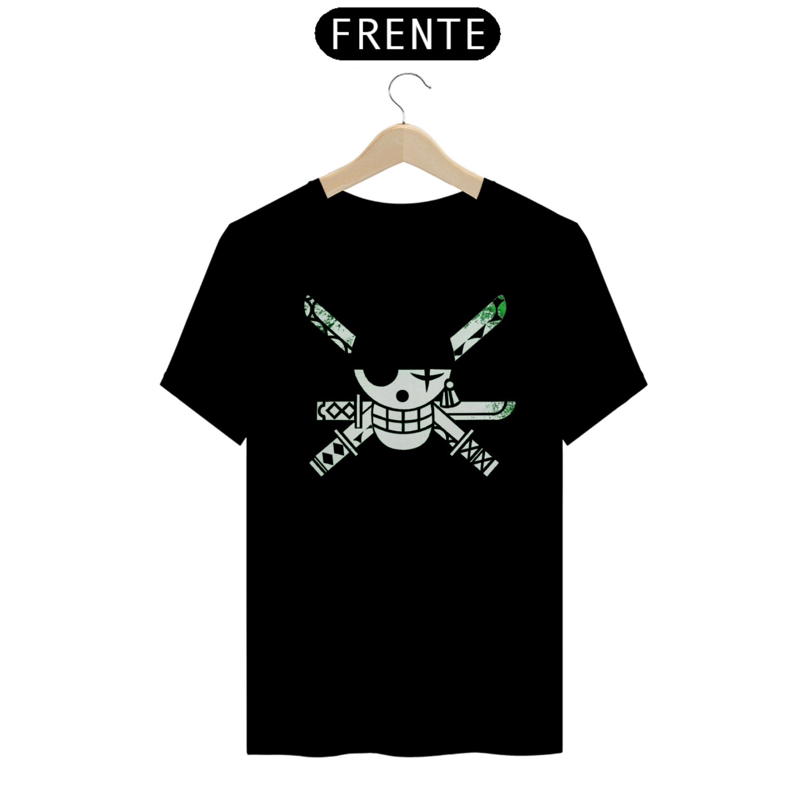 Nome do produto: ONE PIECE - LOGO DO ZORO ESVERDIADA
