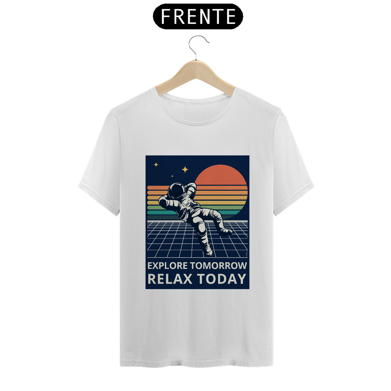 Nome do produto: Camiseta Explore Tomorrow Relax Today