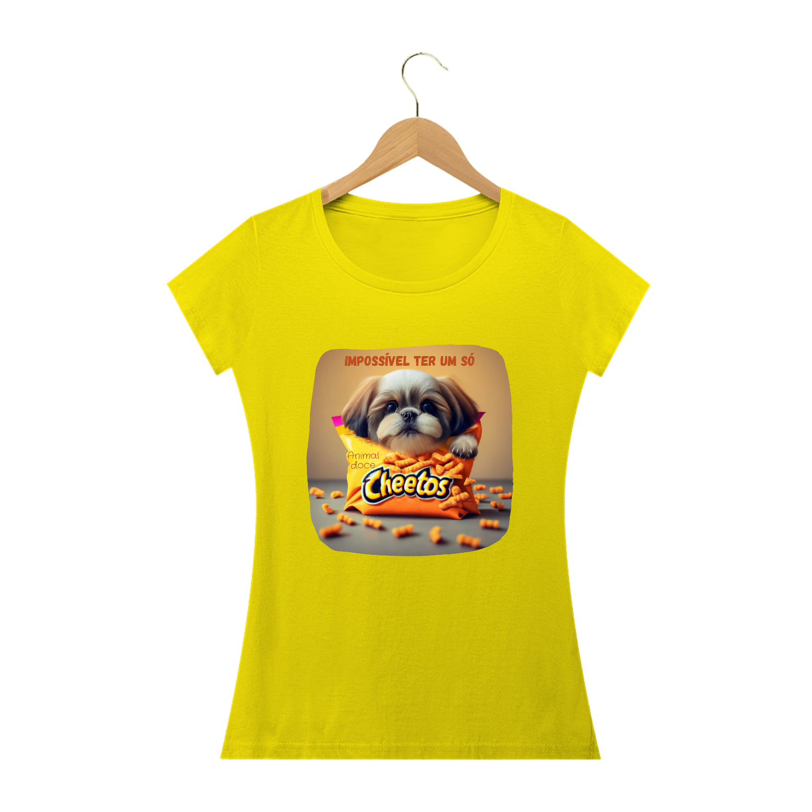 Nome do produto: CAMISETA BABY LONG QUALITY, DOG CHEETOS IMPOSSIVEL  TER SO UM 