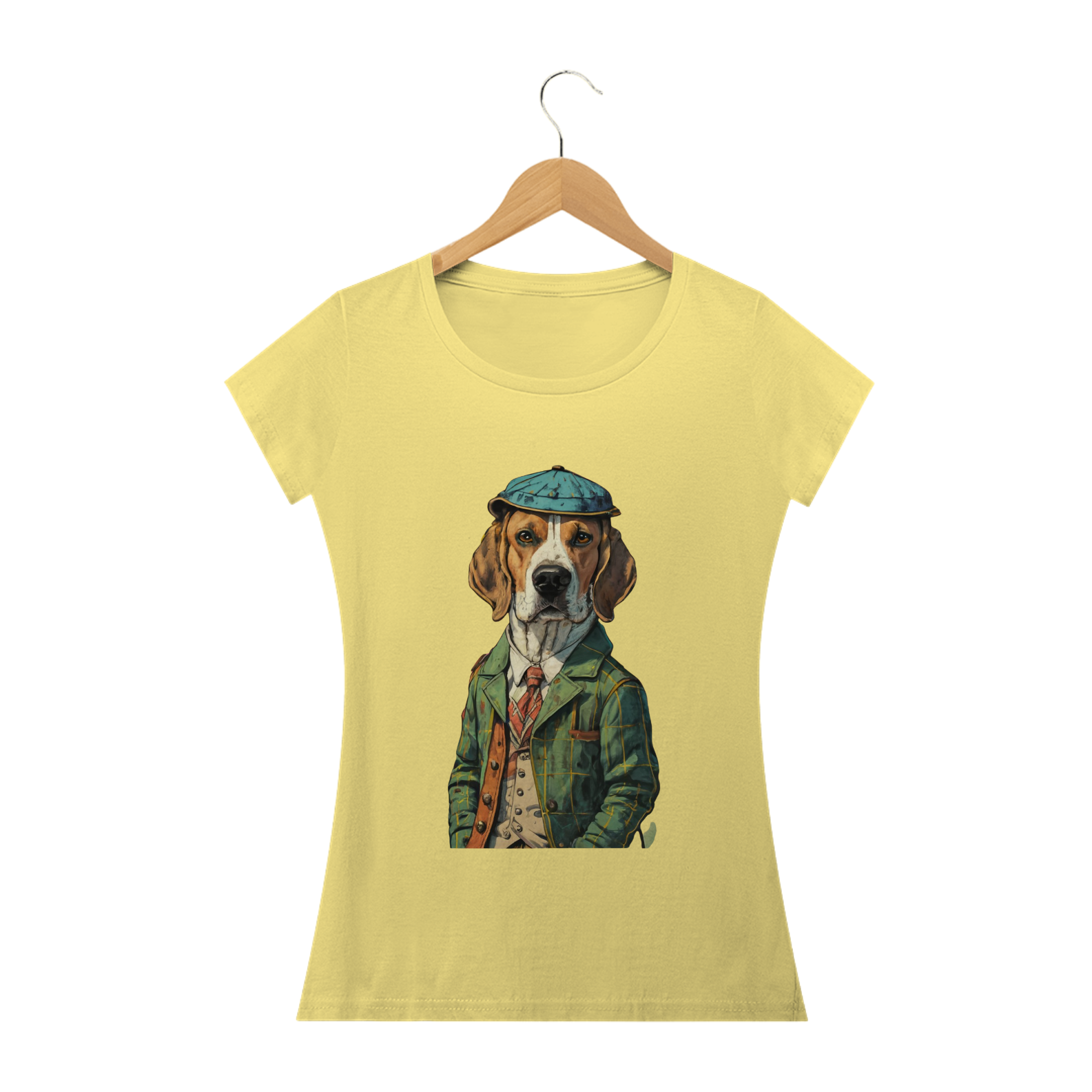 Nome do produto: CAMISETA BABY LONG ESTONADA, DOG BEAGLE SHERLOCK HOLMES