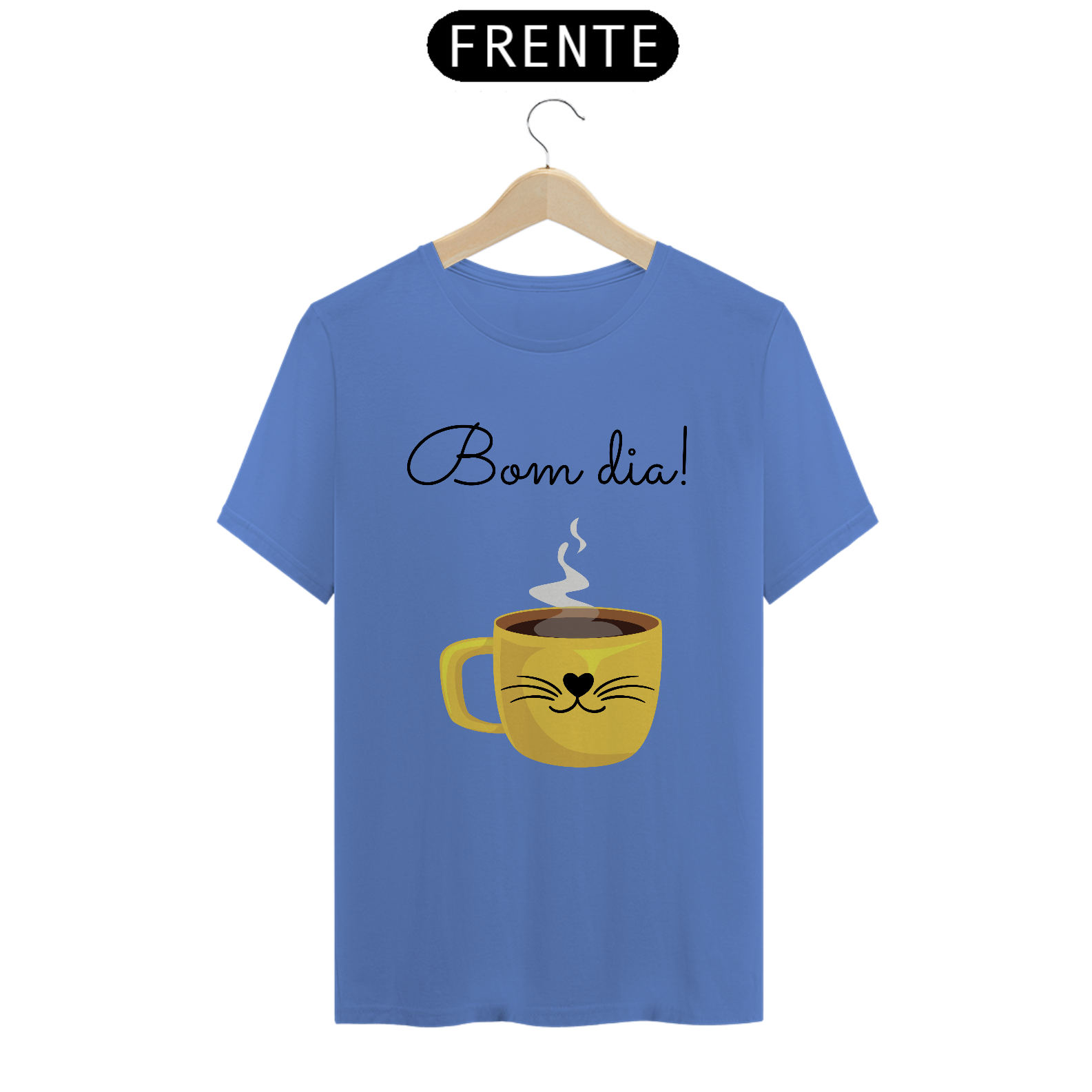 Nome do produto: CAMISETA T-SHIRT ESTONADA, PET CAFÉ FRASES