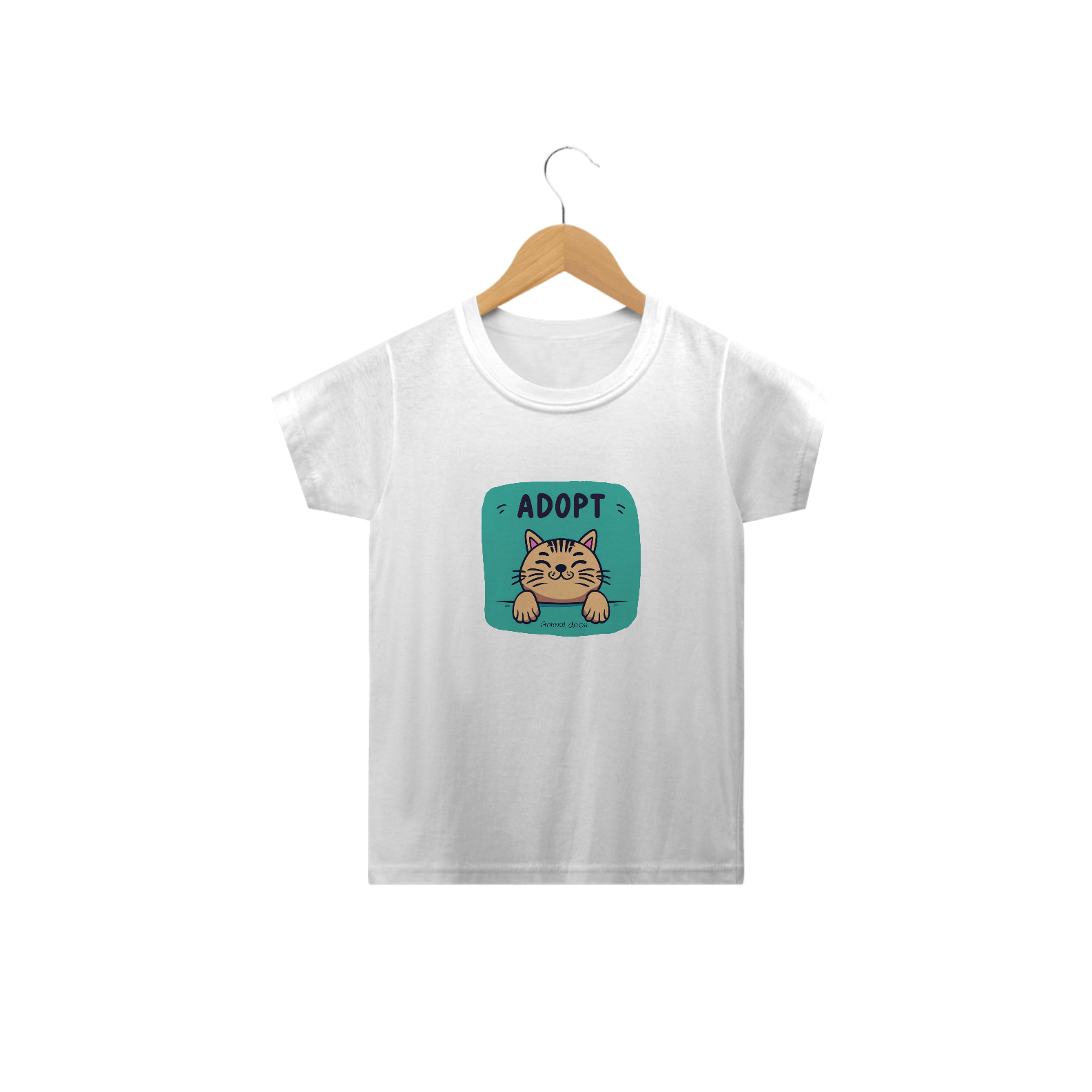 Nome do produto: CAMISETA  CLASSSIC INFANTIL, ADOPT CAT