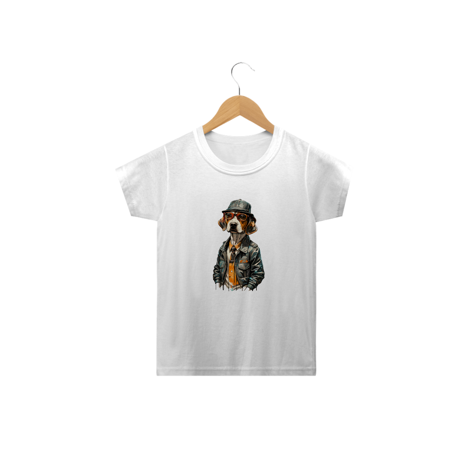 Nome do produto: CAMISETA CLASSIC INFANTIL, DOG BEAGLE SHERLOCK HOLMES-2 A 14 ANOS