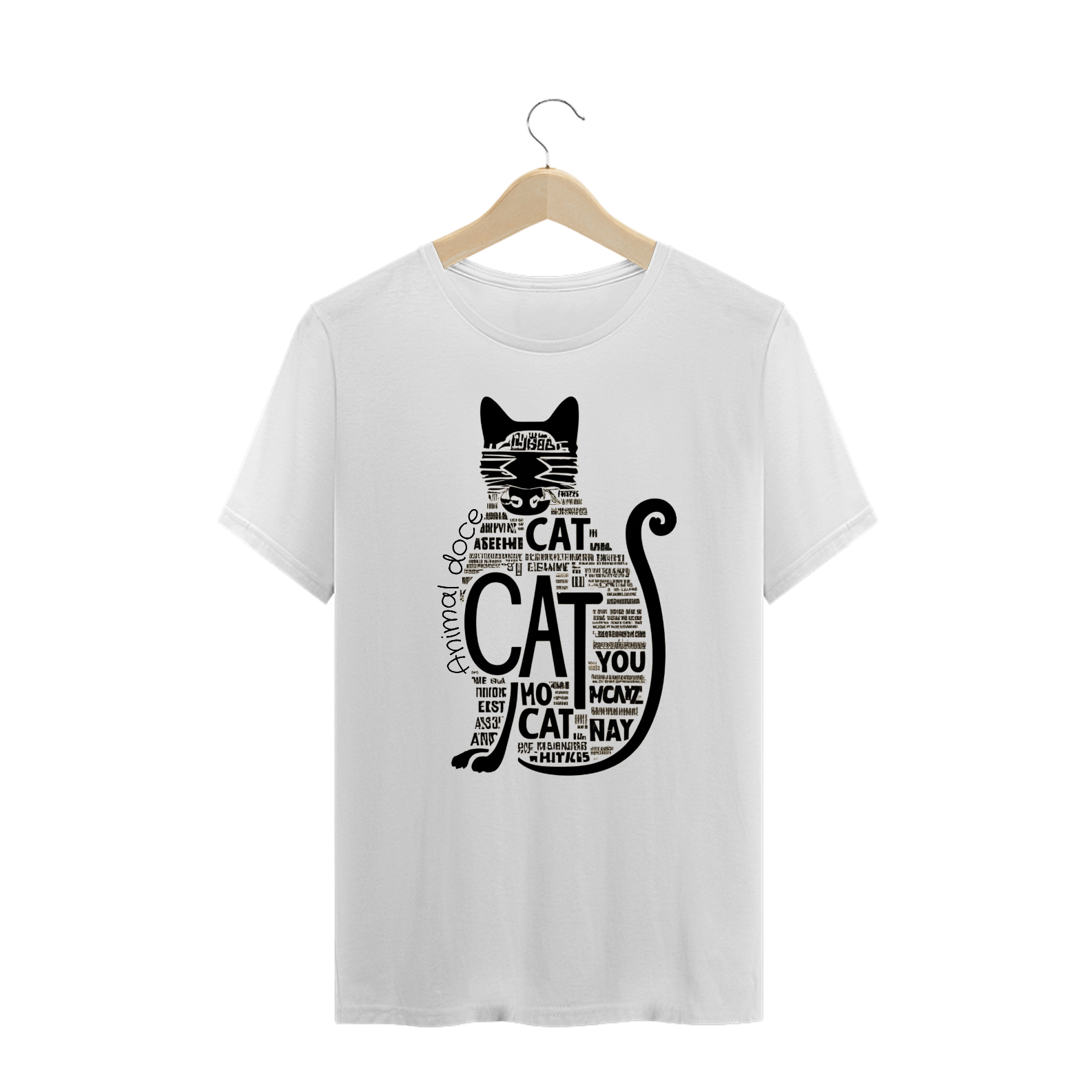Nome do produto: CAMISETA T-SHIRT PLUS SIZE, CAT LETRAS