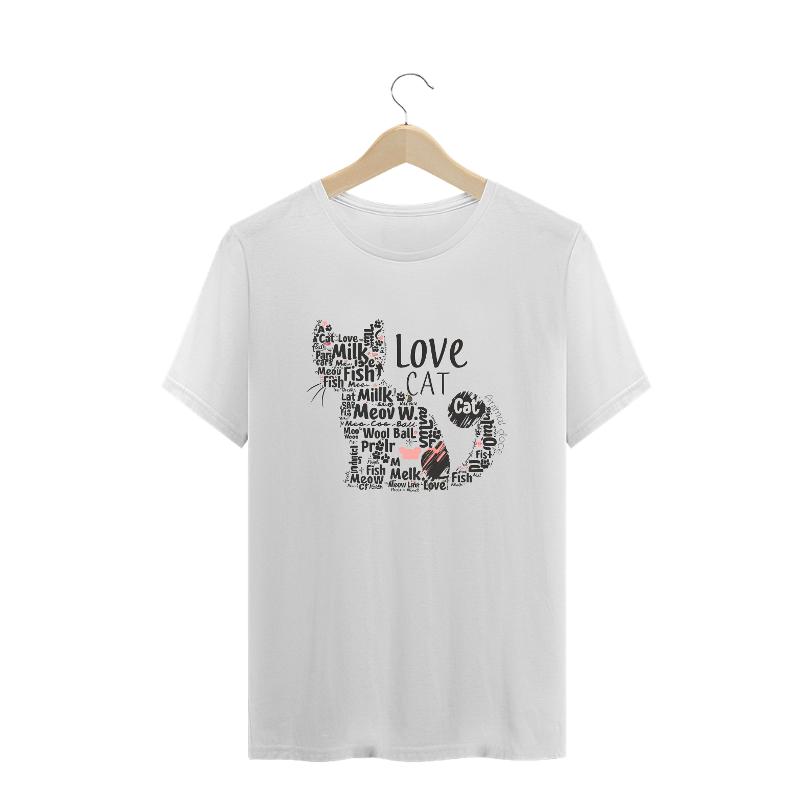 Nome do produto: CAMISETA T-SHIRT PLUS SIZE, CAT LETRAS