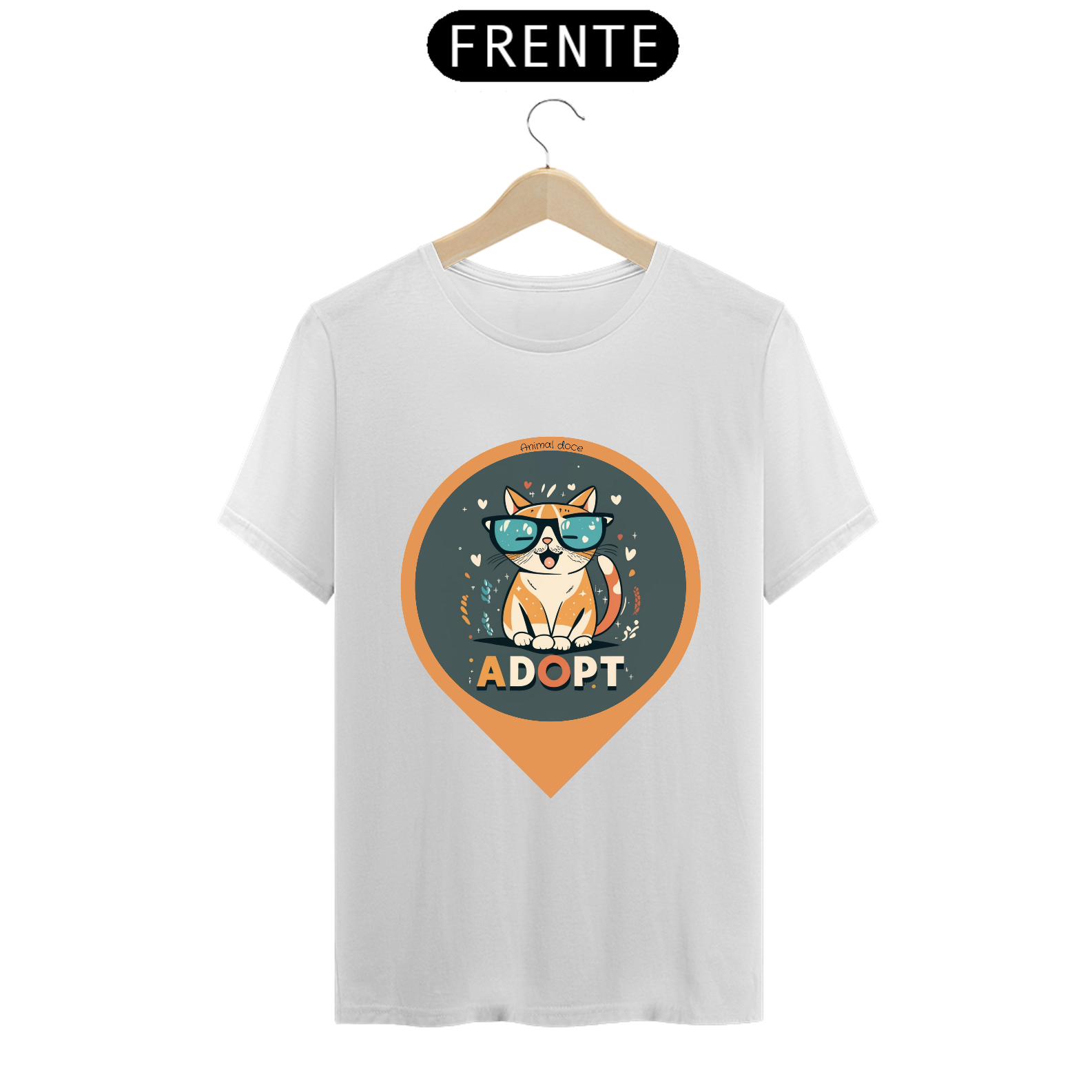 Nome do produto: CAMISETA T-SHIRT PRIME, ADOPT CAT 