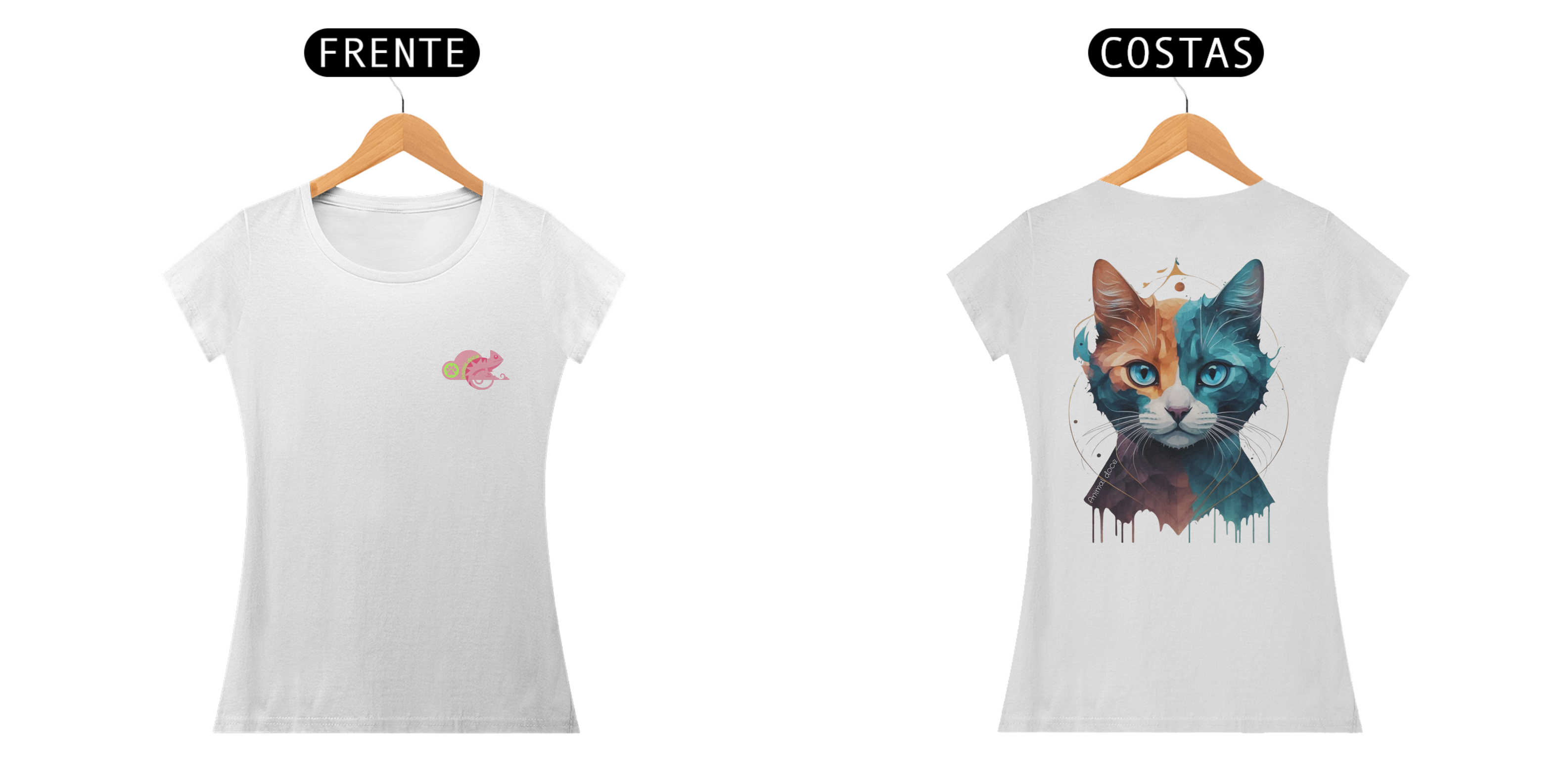 Nome do produto: CAMISETA BABY LONG PRIME F/V, COLORFUL CAT 