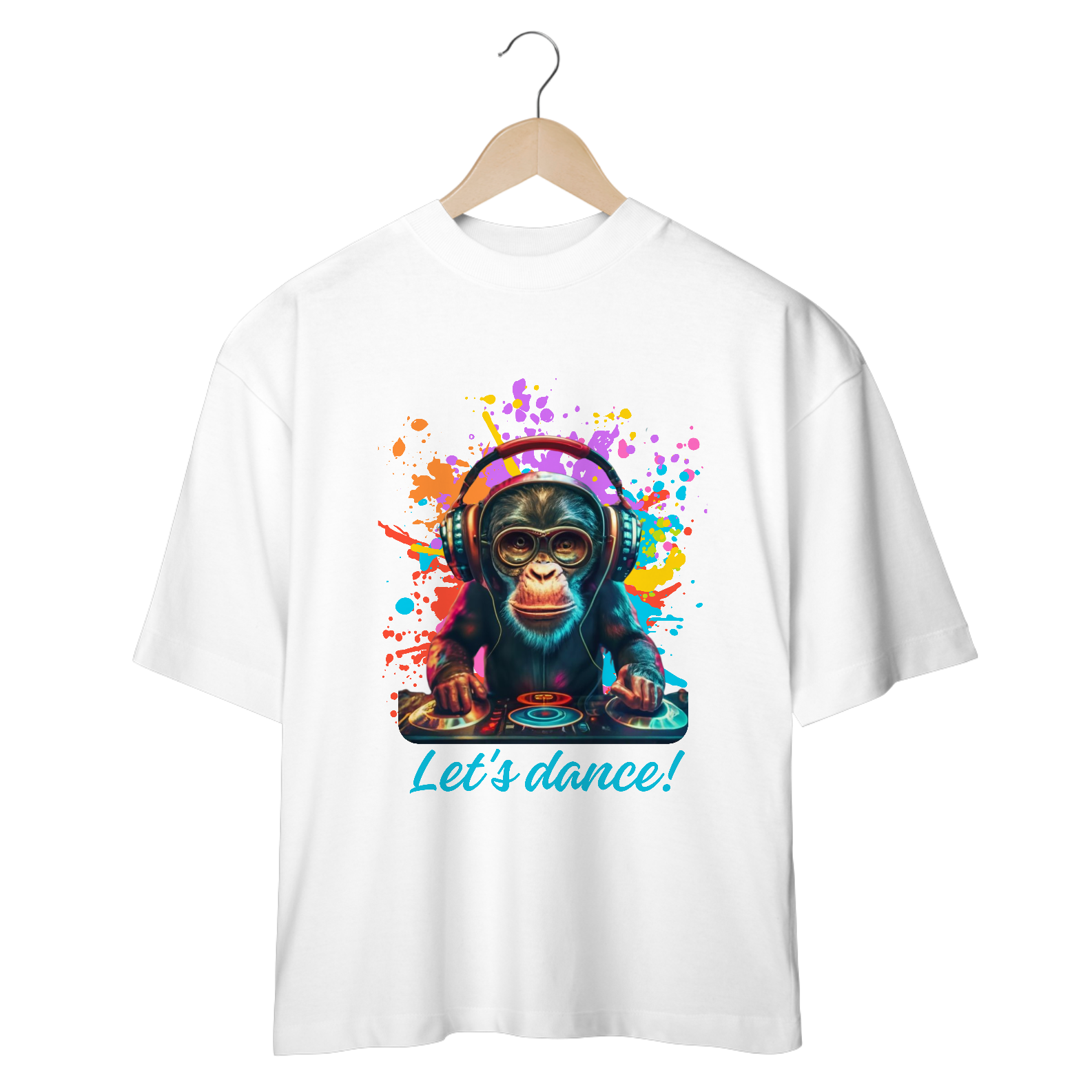 Nome do produto: CAMISETA OVERSIZED, MONKEY LET´S DANCE