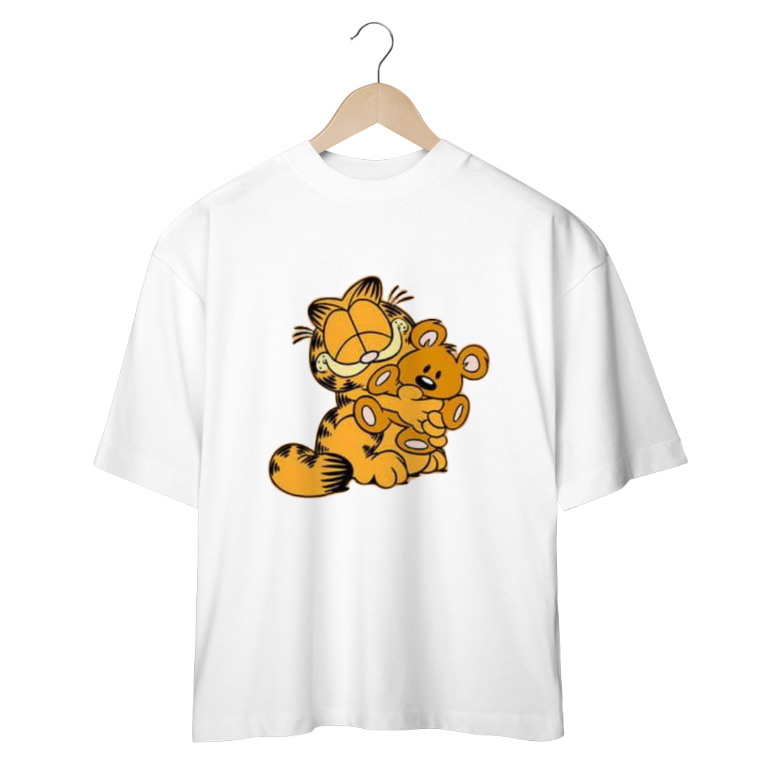 Nome do produto: CAMISETA OVERSIZED, CAT GARFIELD
