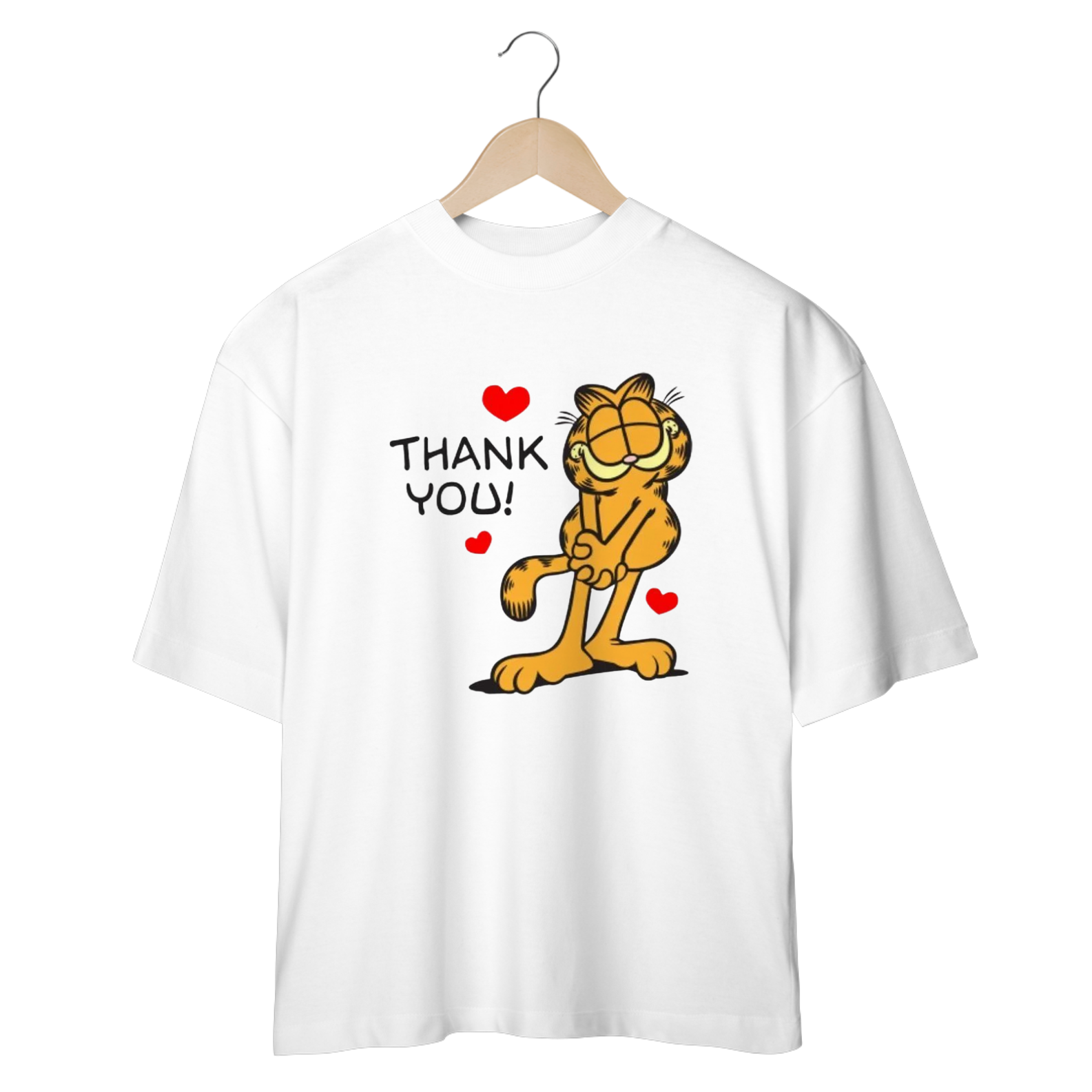 Nome do produto: CAMISETA OVERSIZED, GARFIELD