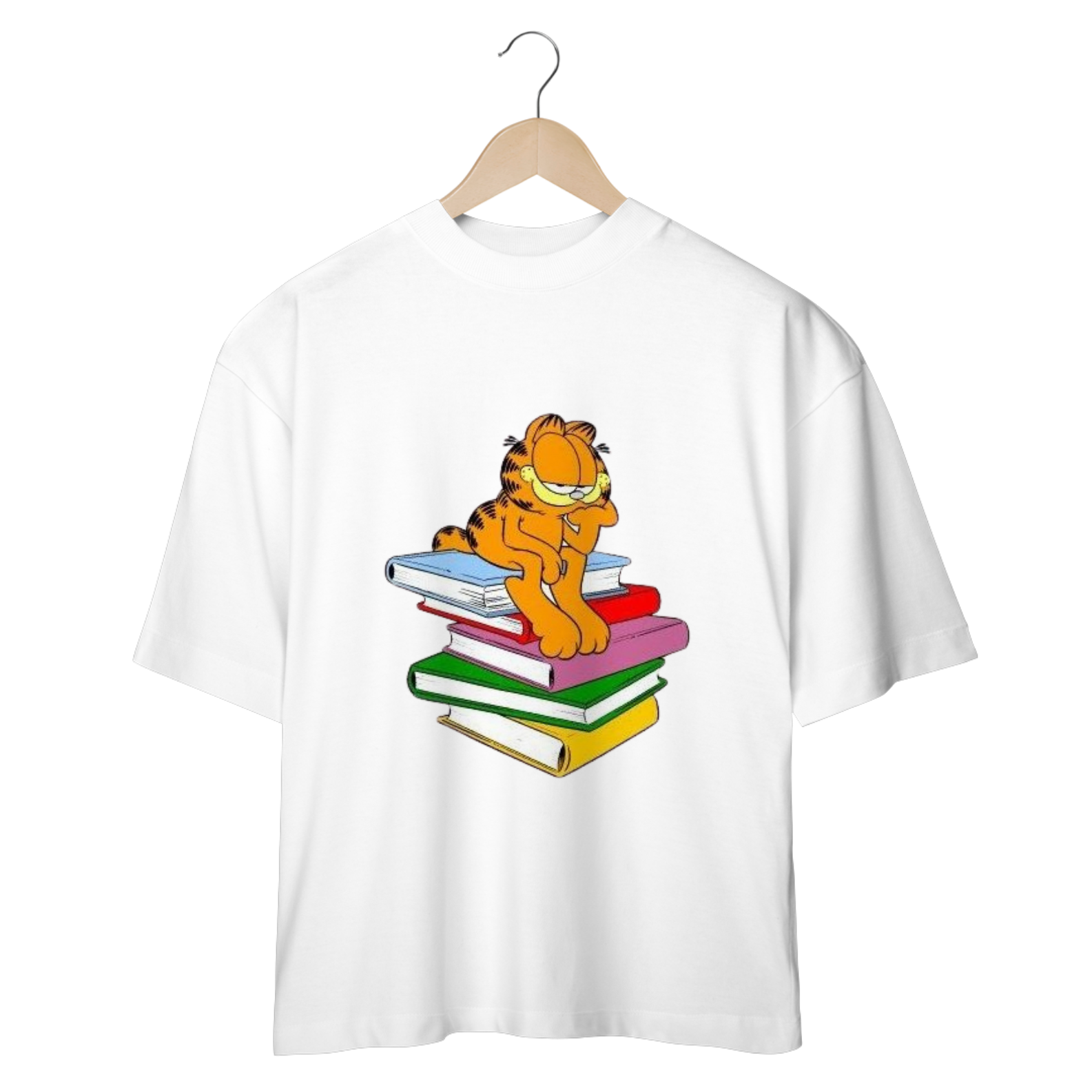 Nome do produto: CAMISETA OVERSIZED, GARFIELD INTELECTO