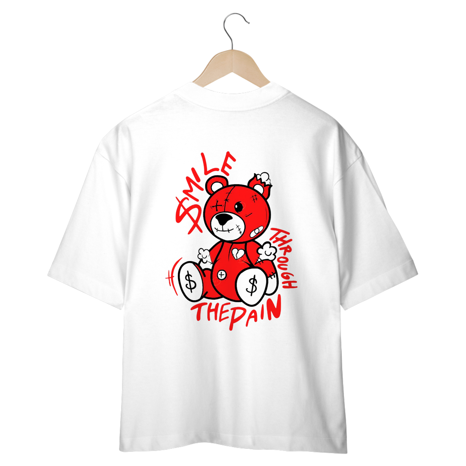 Nome do produto: CAMISETA OVERSIZED COSTAS, URSINHO HARD