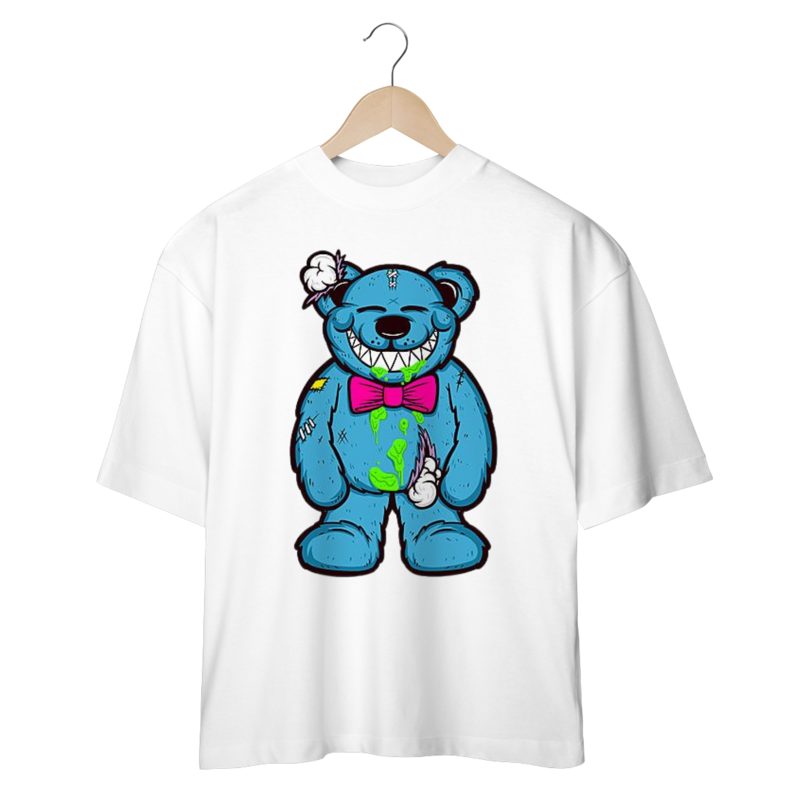 Nome do produto: CAMISETA OVERSIZED COSTAS, URSINHO HARD