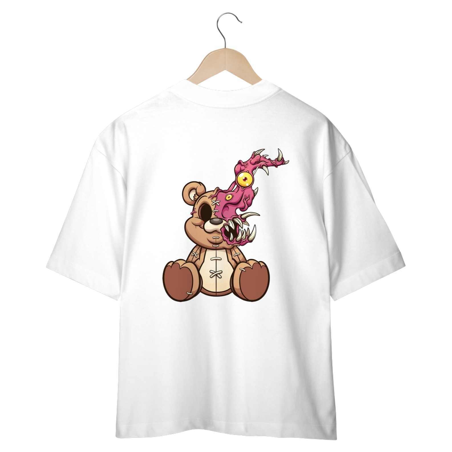 Nome do produto: CAMISETA OVERSIZED COSTAS, URSINHO HARD