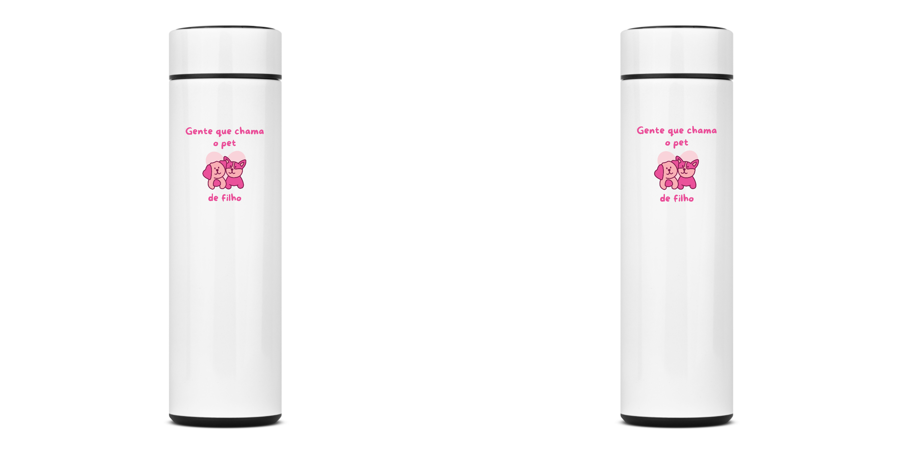 Nome do produto: GARRAFA TÉRMICA PETS, AÇO INOXIDÁVEL 40OML, FRENTE E VERSO