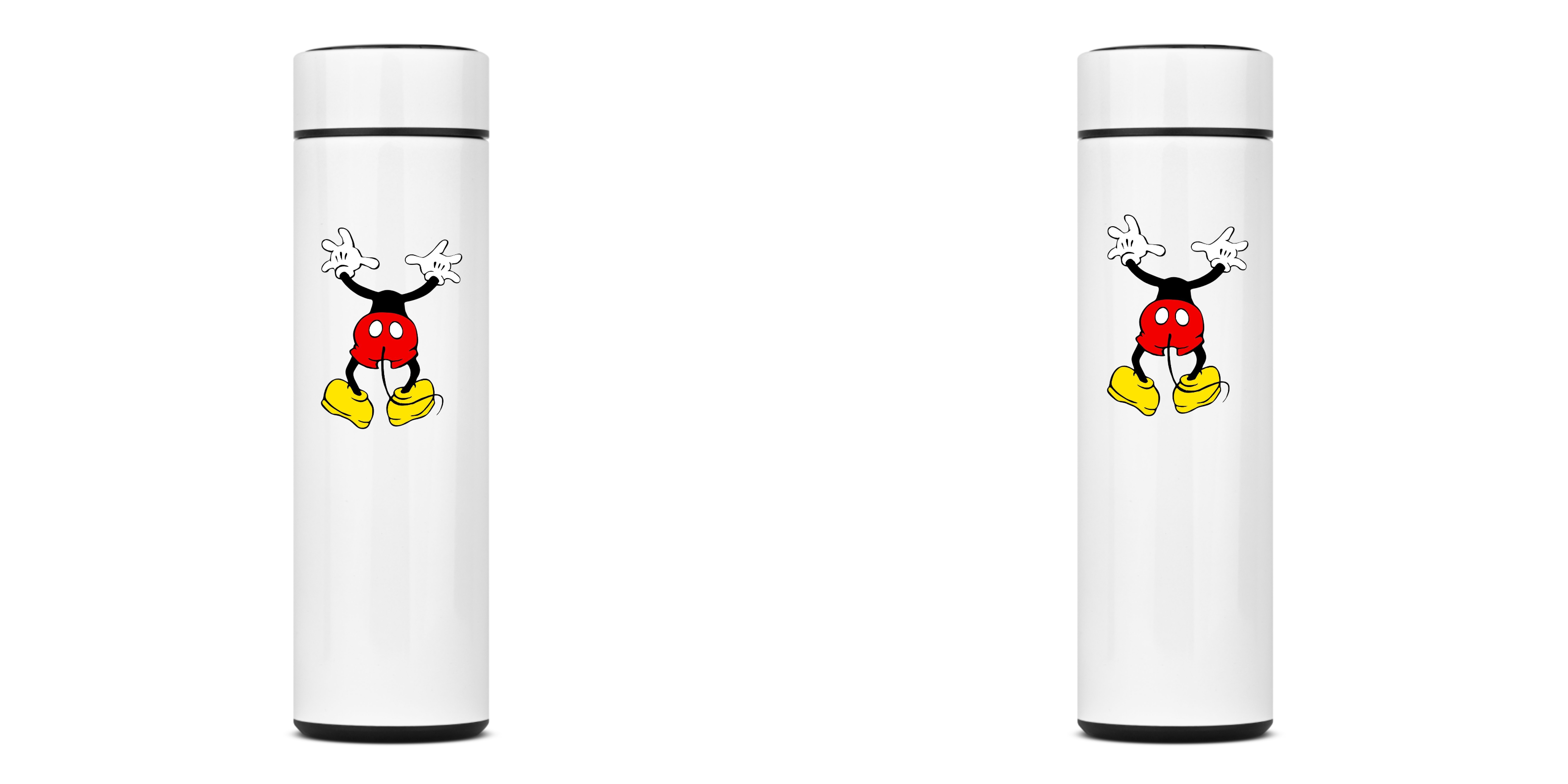 Nome do produto: GARRAFA TÉRMICA MICKEY, AÇO INOXIDÁVEL 40OML, FRENTE E VERSO