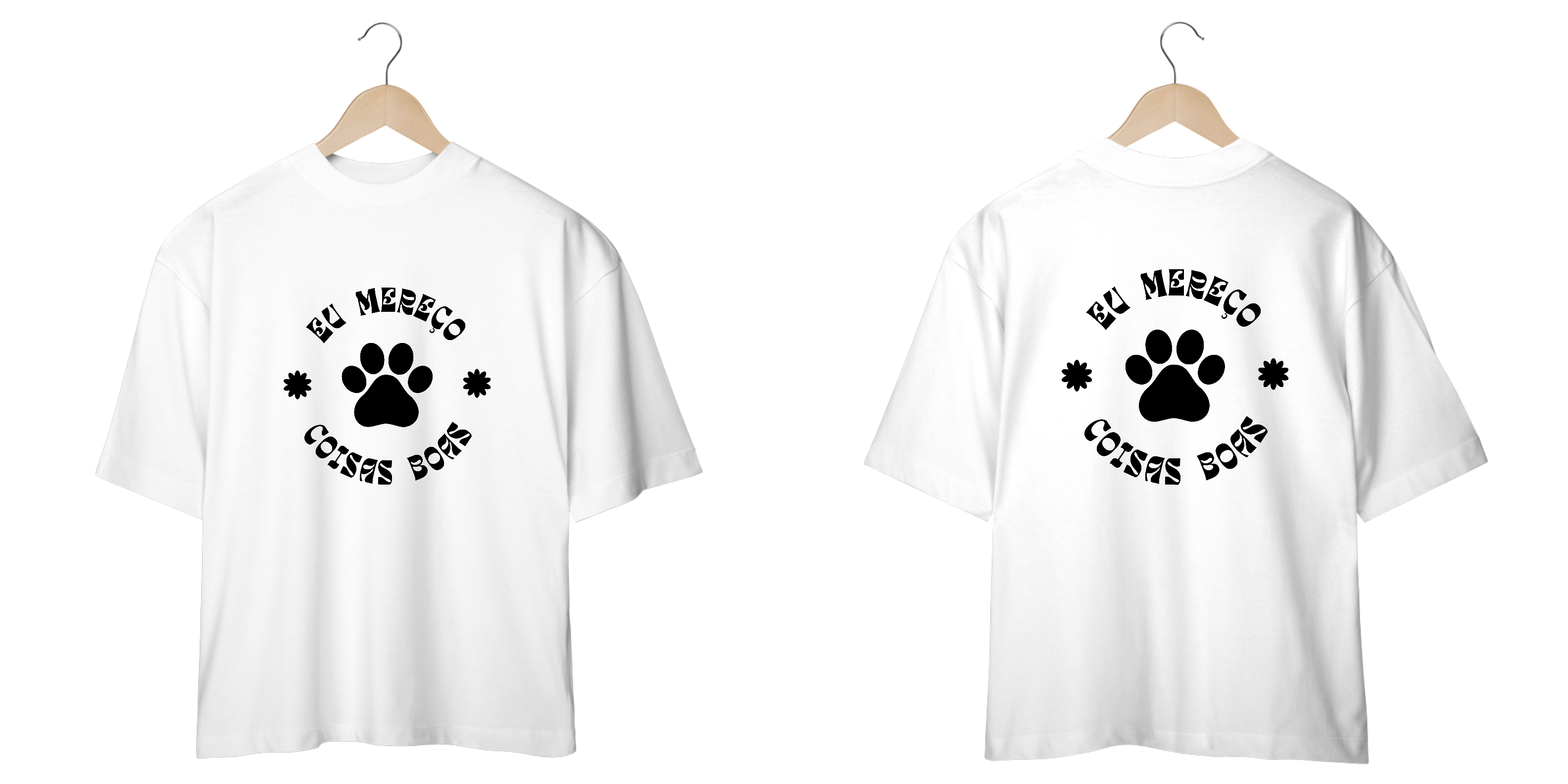 Nome do produto: CAMISETA OVERSIZED COSTAS, FRASES COISAS BOAS