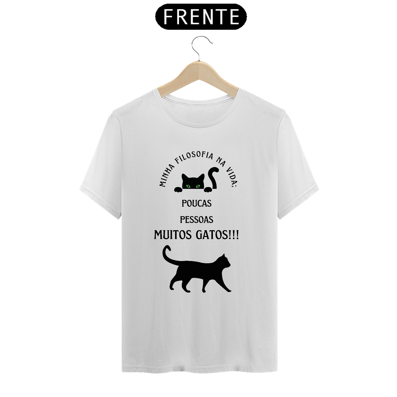 Nome do produto: CAMISETA T-SHIRT PRIME, CAT FRASES FILOSOFIA