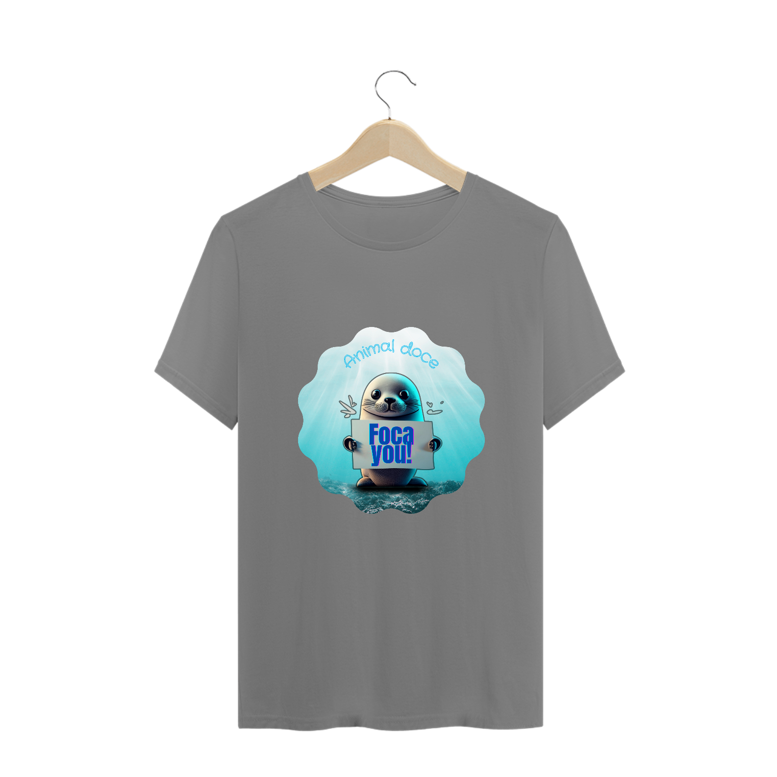 Nome do produto: CAMISETA T-SHIRT  PLUS SIZE, FOCA YOU