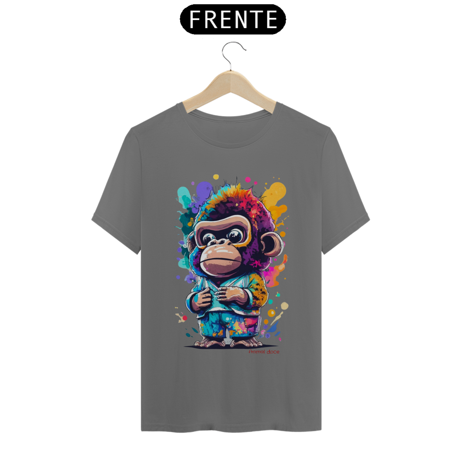 Nome do produto: CAMISETA T-SHIRT ESTONADA, KING MONKEY