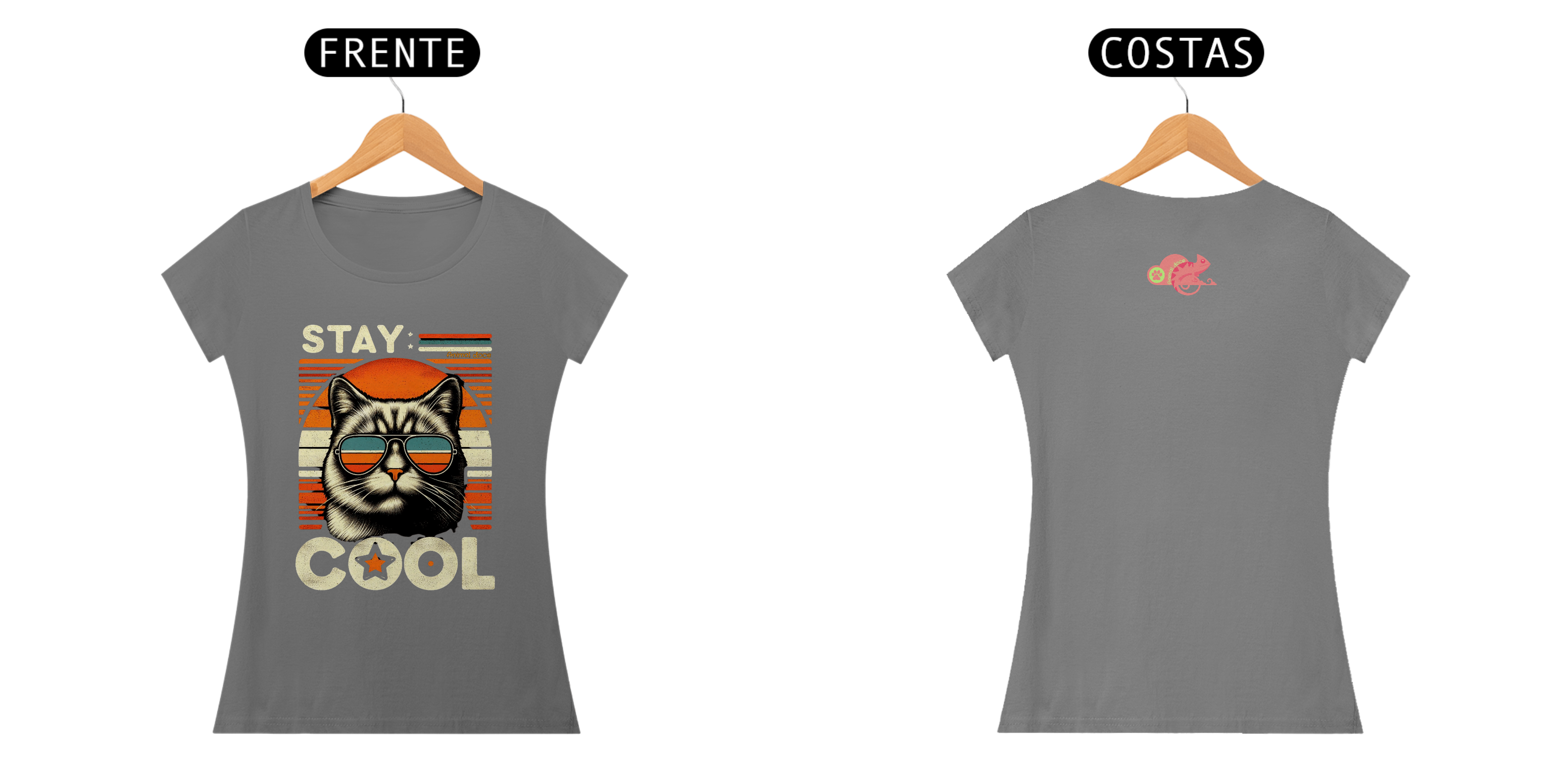 Nome do produto: CAMISETA BABY LONG ESTONADA CAT, STAY COOL