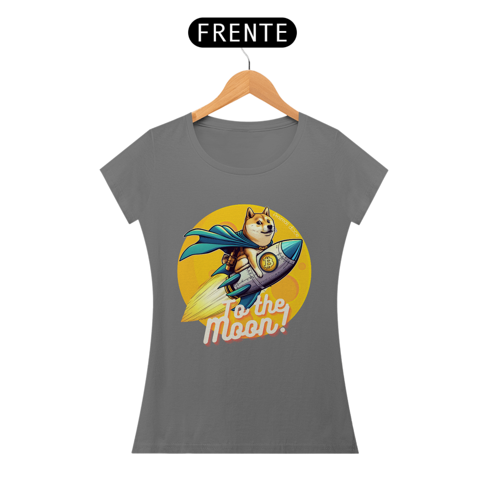 Nome do produto: CAMISETA BABY LONG ESTONADA, BITCOIN TO THE MOON