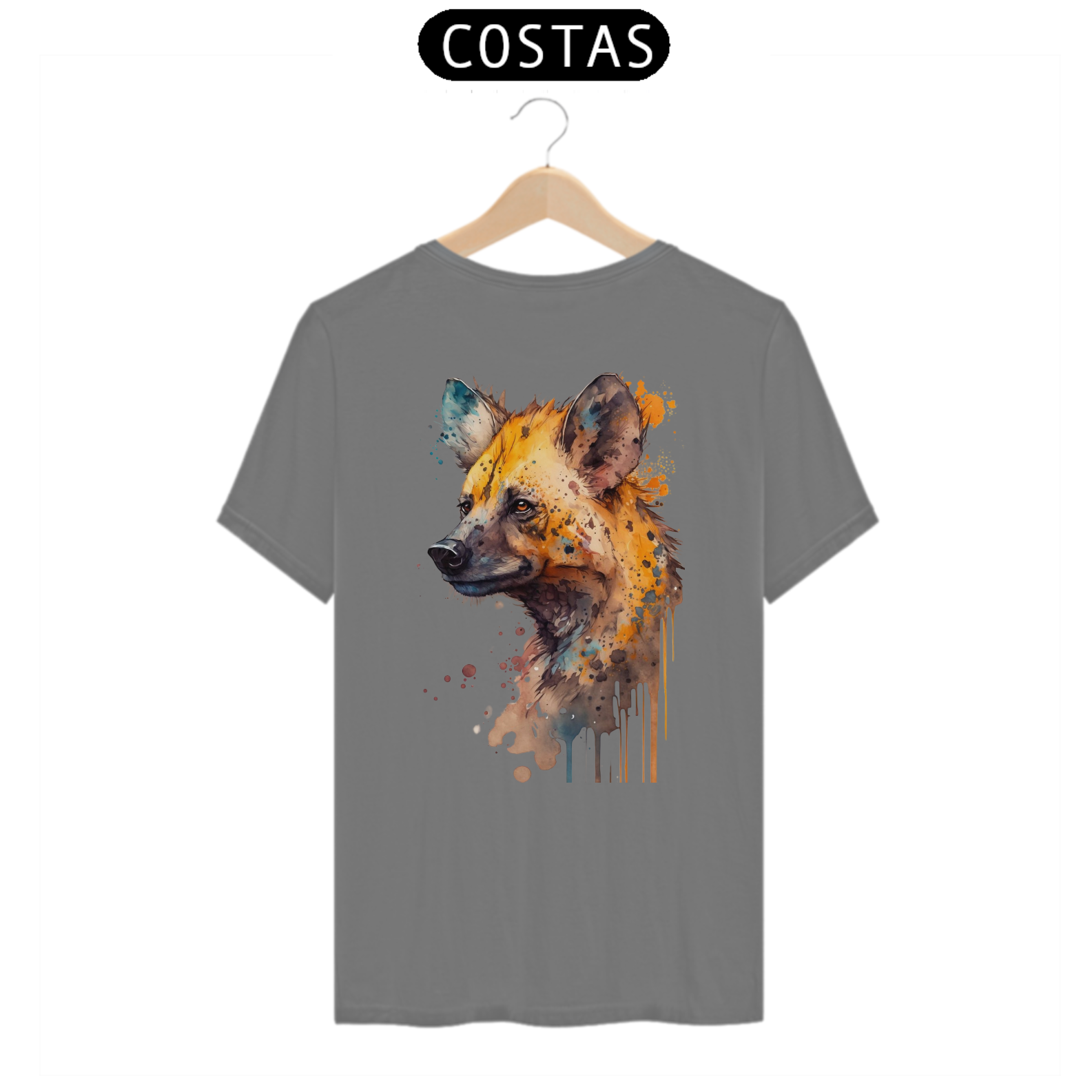 Nome do produto: CAMISETA T-SHIRT ESTONADA COSTAS, HIENA