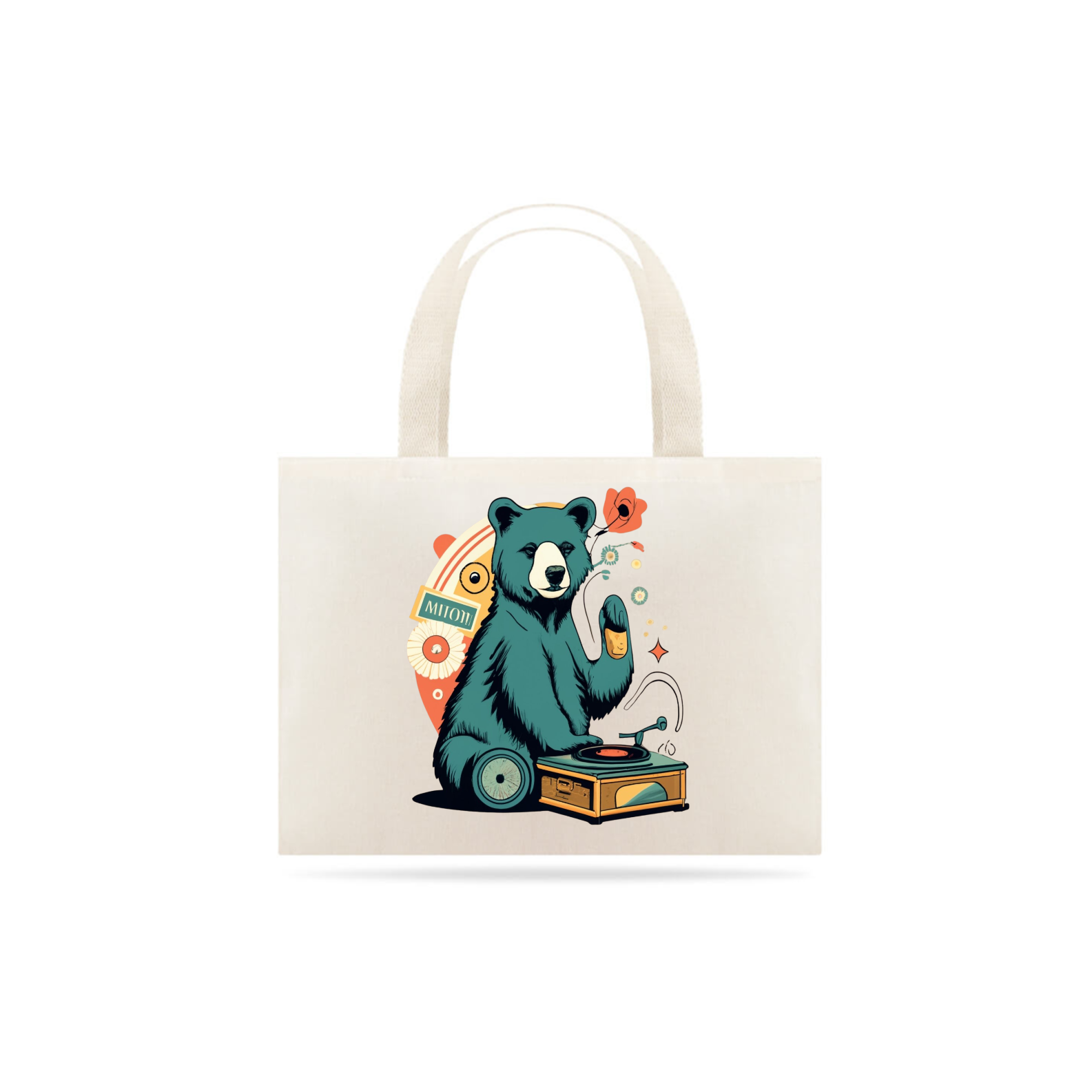 Nome do produto: ECOBAG GRANDE CRU BEAR, 100% ALGODAO